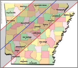 Source: University of Arkansas Division of Agriculture Arkansas Path of Total Eclipse April 8, 2024