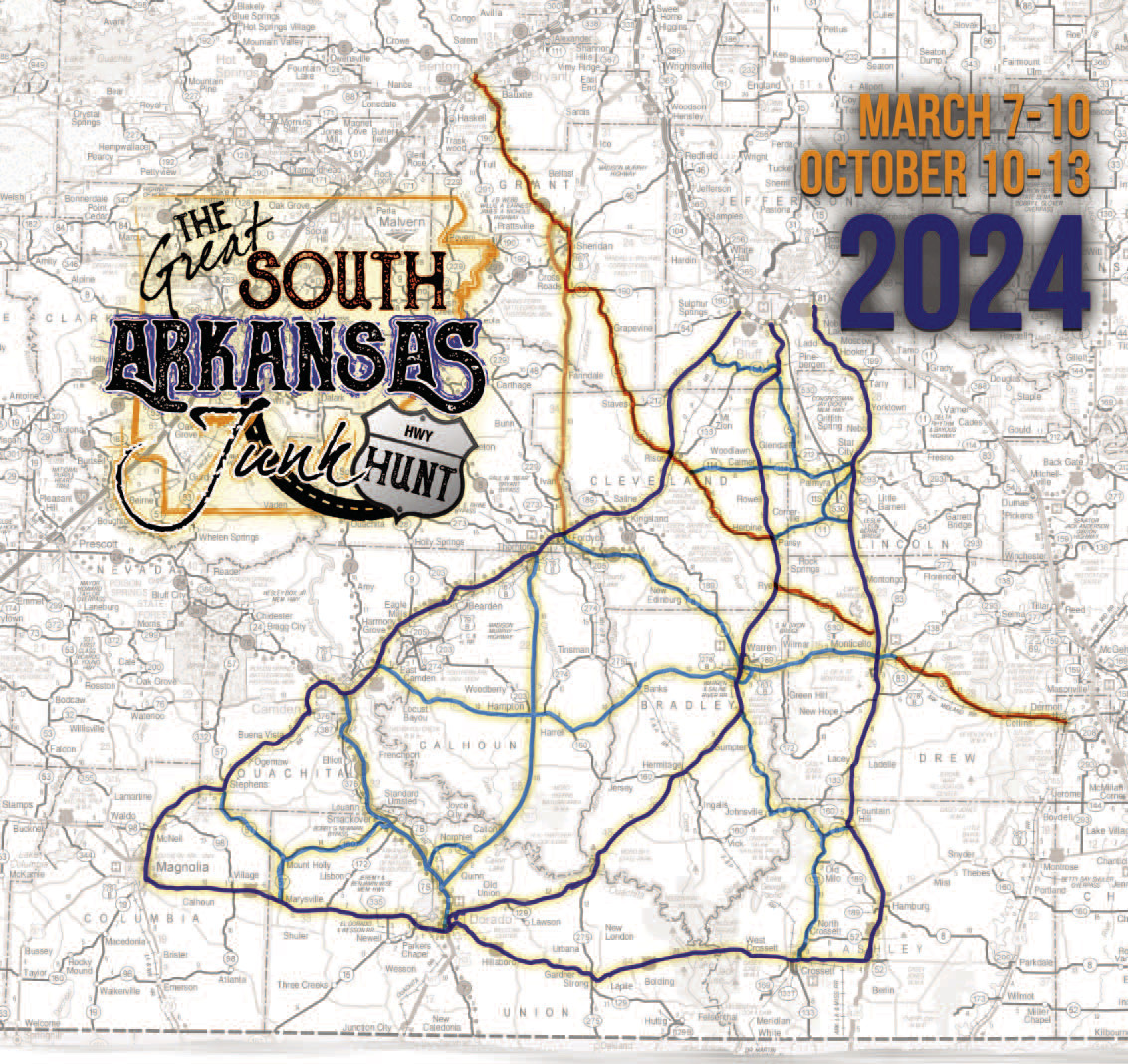 Great South Arkansas Junk Hunt Sales Map