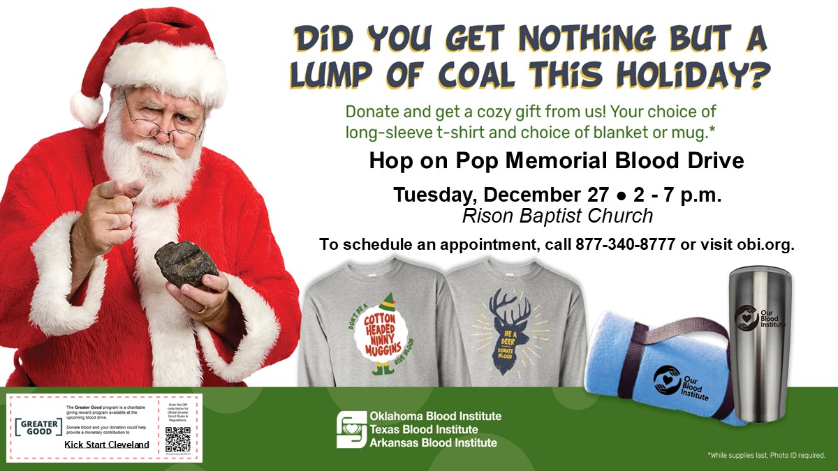 Hop on Pop Blood Drive Dec. 27 in Rison