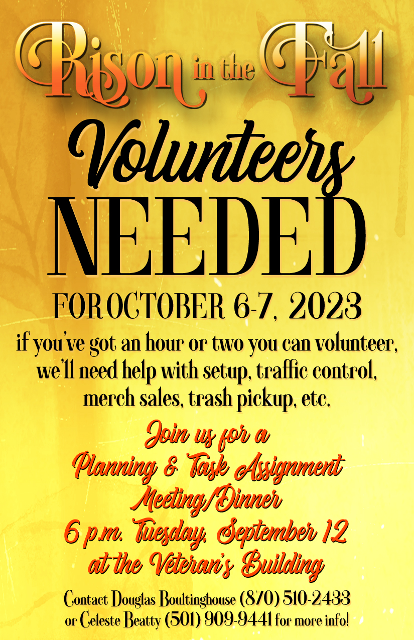 Rison Shine Seeking Festival Volunteers