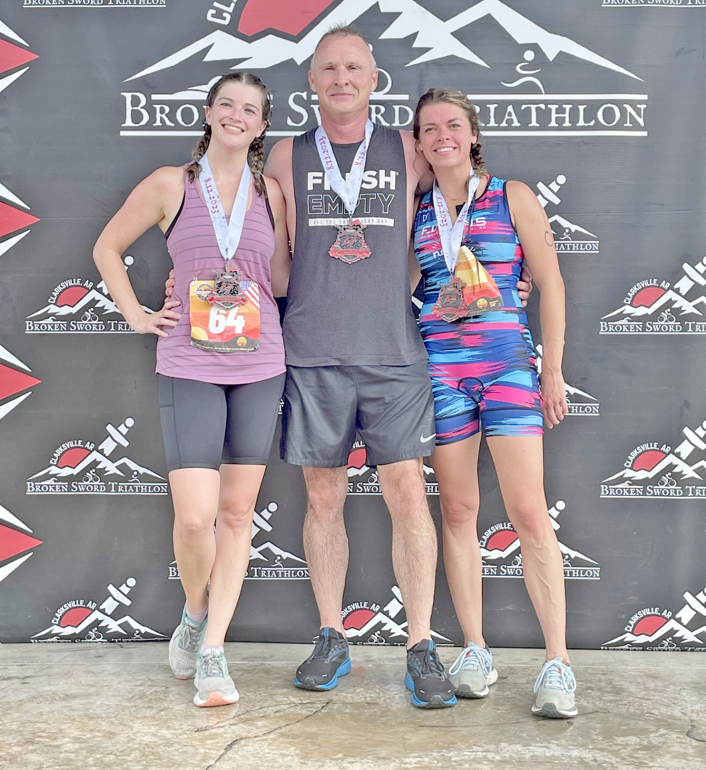 Julia Meyer of Kingsland, Les Walz of the Macedonia community and Lauren Leopard of Rison