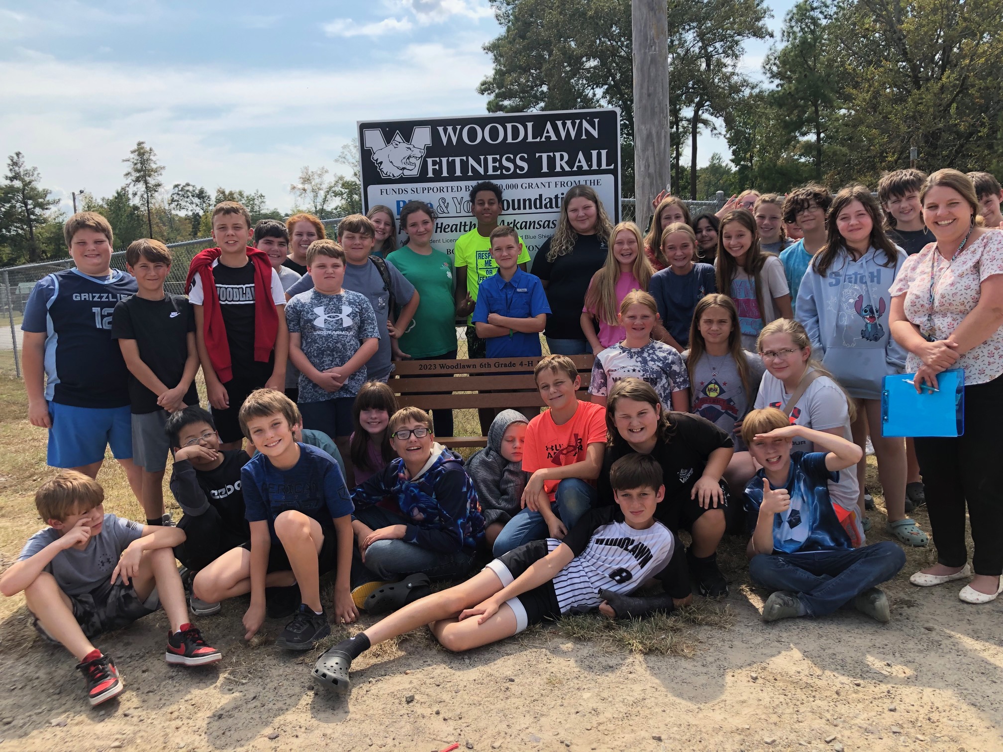 4-H Group Recycles to Create Bench at Woodlawn