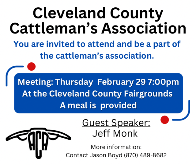 Cattleman’s Association Meeting Thursday