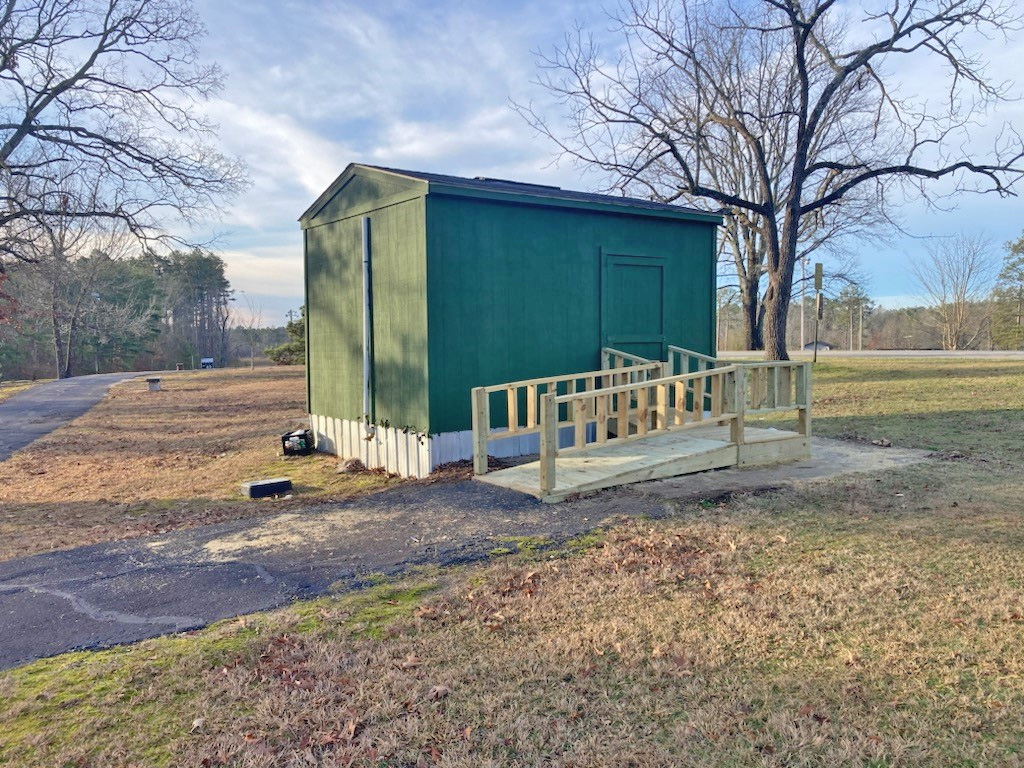 NEW RAMPS - Using leftover money from the FUN Park grant, Mayor Charles Roberts added new ramps to the restrooms at Veterans Park. Once the improvements are completed, he said he intends to open them for special occasions at the park.