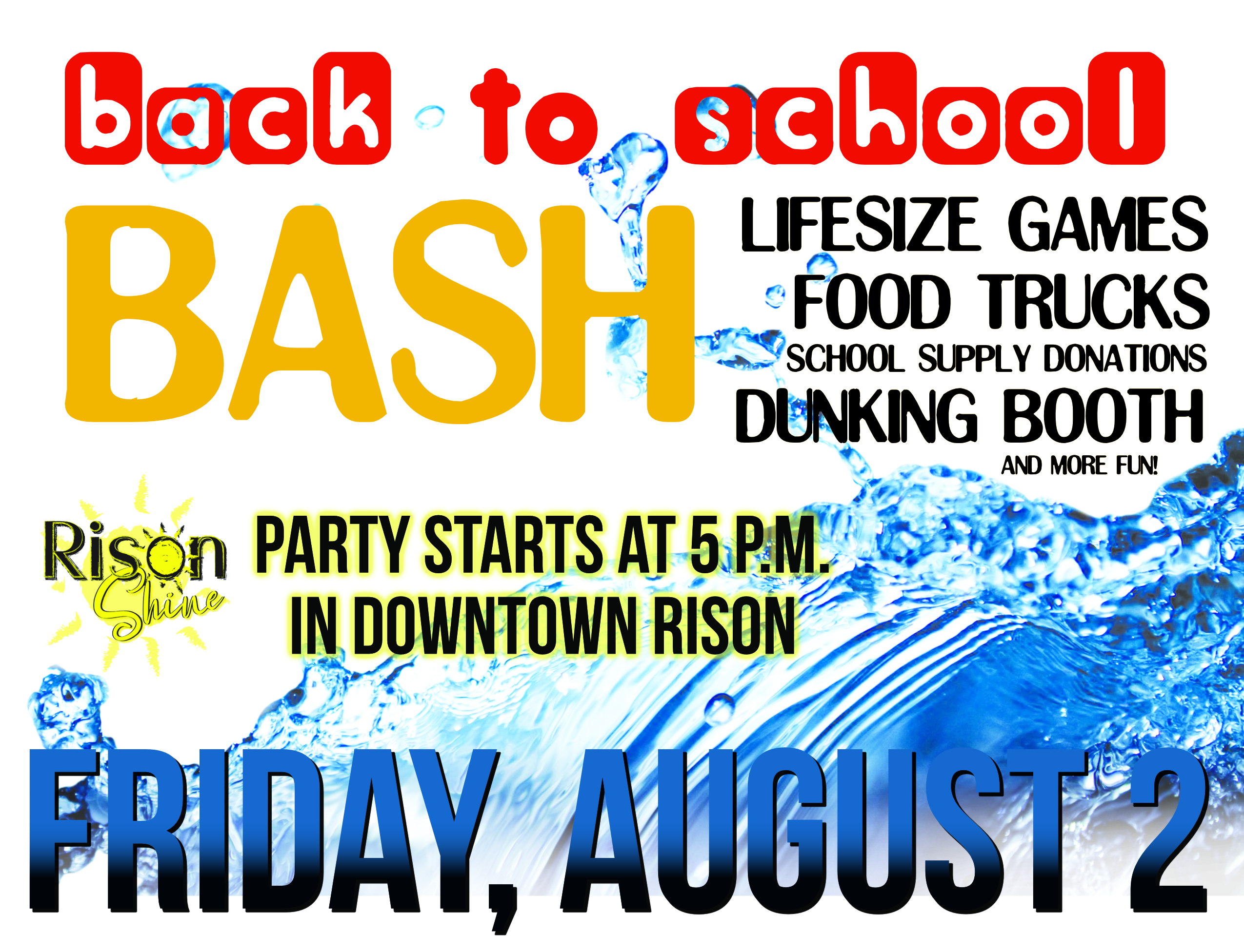 Rison Shine Expanding Back To School Bash Friday