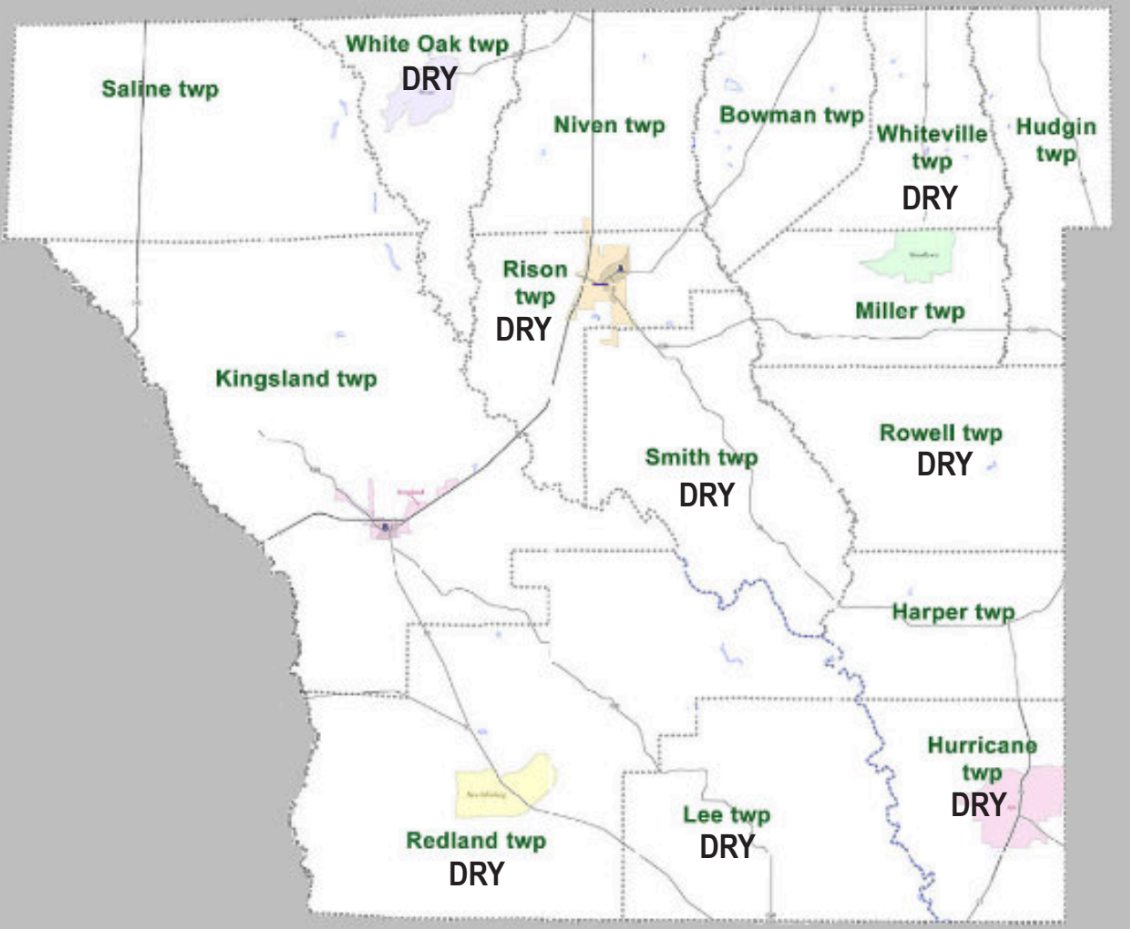 Dry Townships in Cleveland County