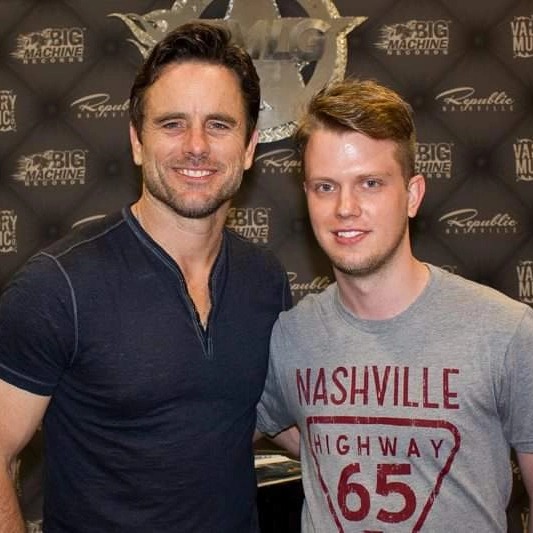 NASHVILLE CONNECTIONS - Rison in the Fall organizer Douglas Boultinghouse (right) with this year's festival headliner, Charles Esten (left), during a visit to Nashville in 2014.