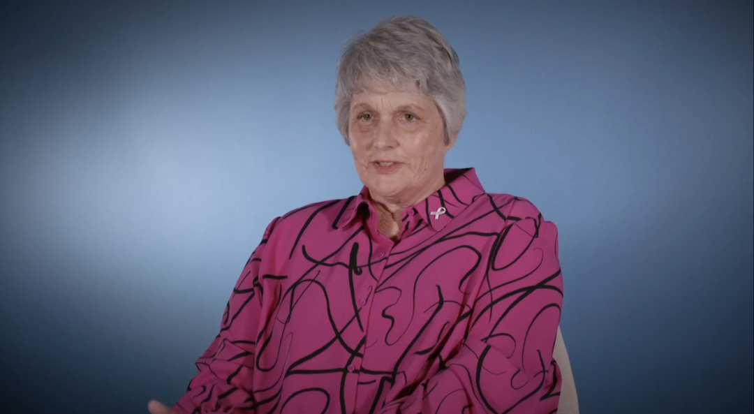 LOW DOSE CT ADVOCATE - This is a screen shot take of Malinda Mc Knight of the Staves community in her video testimonial for CART. McKnight has become an advocate Low-Dose CTs after the simple scan helped her find her cancer in the early stages.