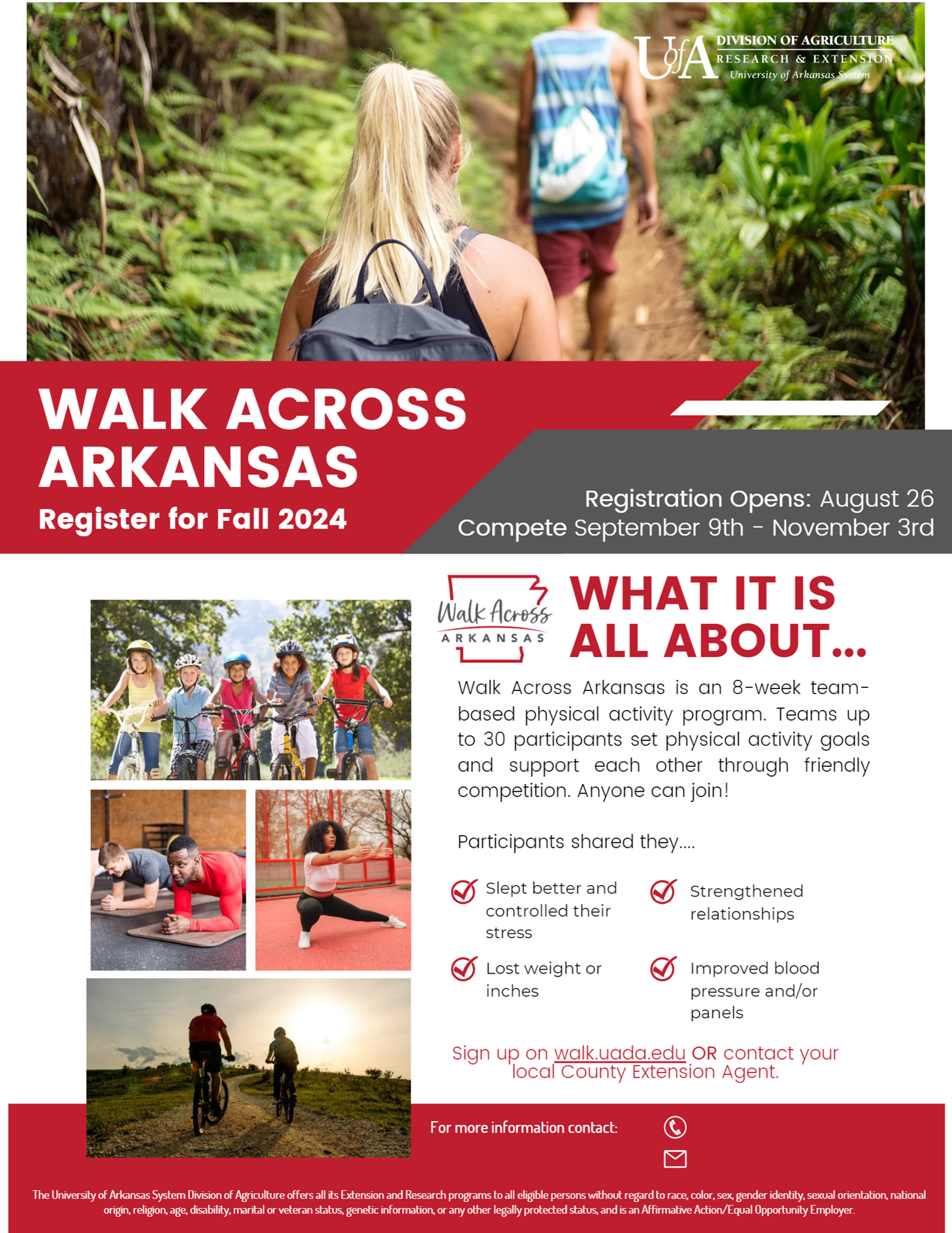 Walk Across Arkansas Registration Open Through Sept. 8
