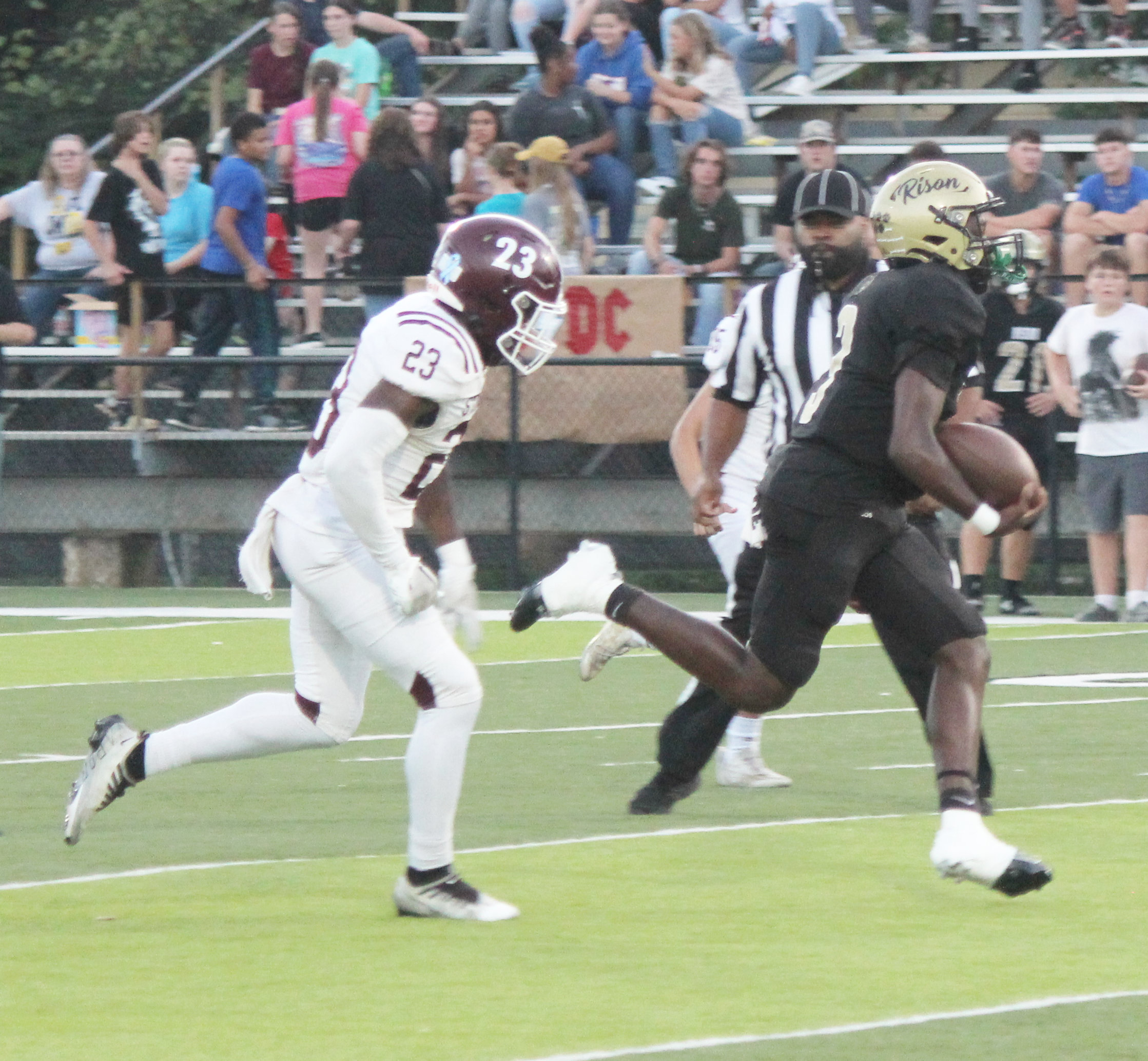 WALKER COMING OFF BIG GAME - Rison sophomore quarterback Kyson Walker (right) is coming off one of his best performances of the season last week when he rushed for 135 yards on just four carries and had a 68-yard touchdown run against the Stuttgart Junior Varsity. Wildcat Coach Chris Vereen said Walker and the rest of the offense have picked up his flexbone offense which will allow him to add a few wrinkles to the playbook moving forward.