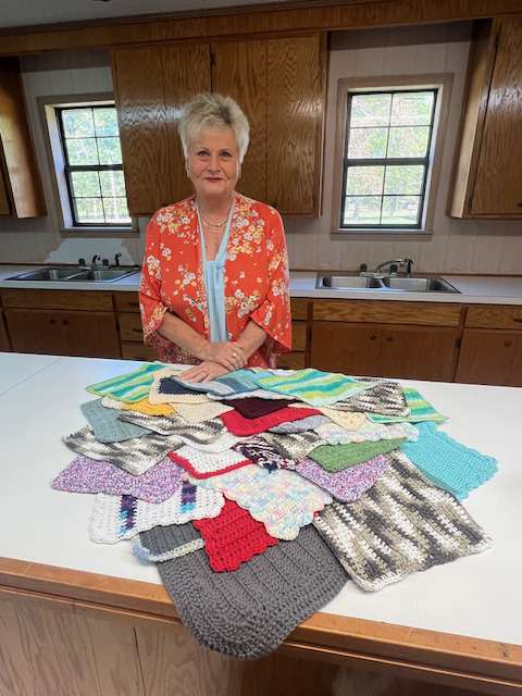 Rye EHC Donates Crocheted Washcloths