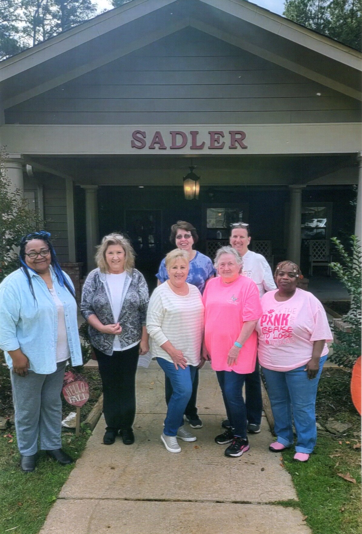 Pictured are: Sheila Jackson, Connie Smith, Kay Mitchell, Mary Vallance, Barbara Cox, Jenny Wright, Loleta Terry.  Not pictured was Monica Fryar.