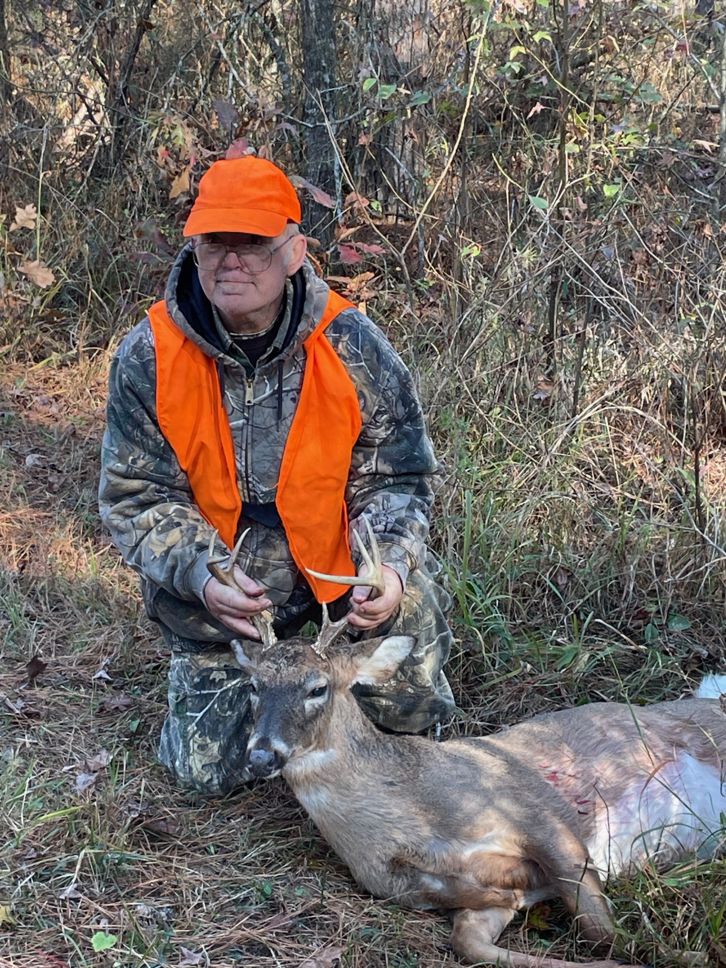 LUKE KIMBRELL BAGS 7-POINTER - Luke Kimbrell of Rison poses with this 7-pointer he bagged while hunting Monday morning, Dec. 2, in Cleveland County.