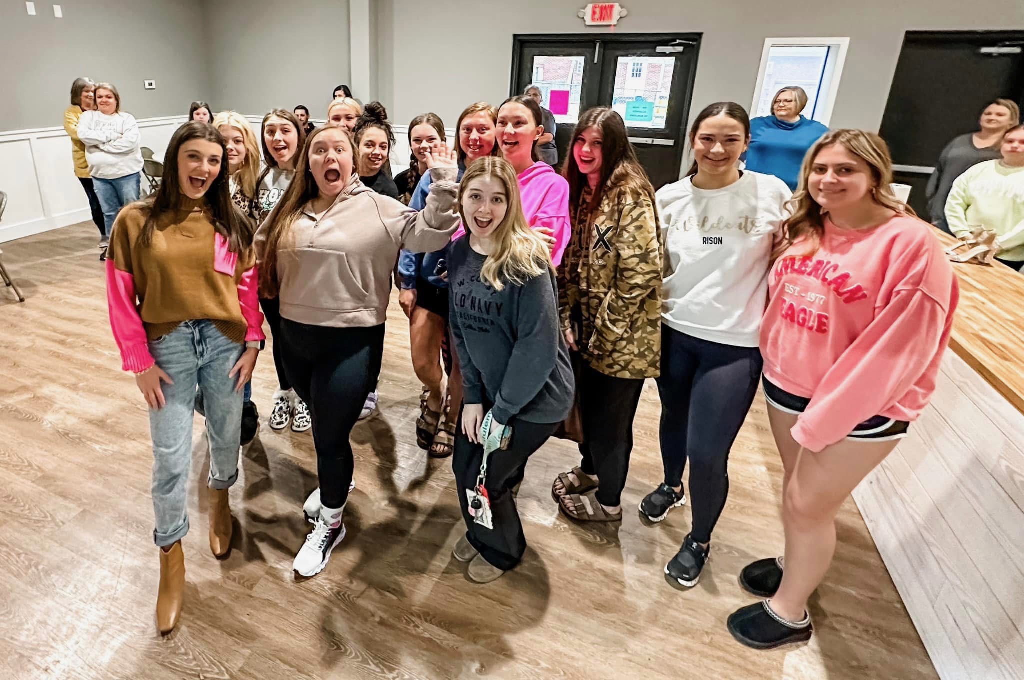 FREE RHS PROM CLOSET THIS SATURDAY - Rison High School student Mallory Stuckey (far left) poses with girls who attended a previous RHS Prom Closet event making free dresses and accessories available to students. This year’s prom closet will be held this Saturday, Feb. 8 at Rison Baptist Church. (Photo courtesy of Tracy Stuckey).