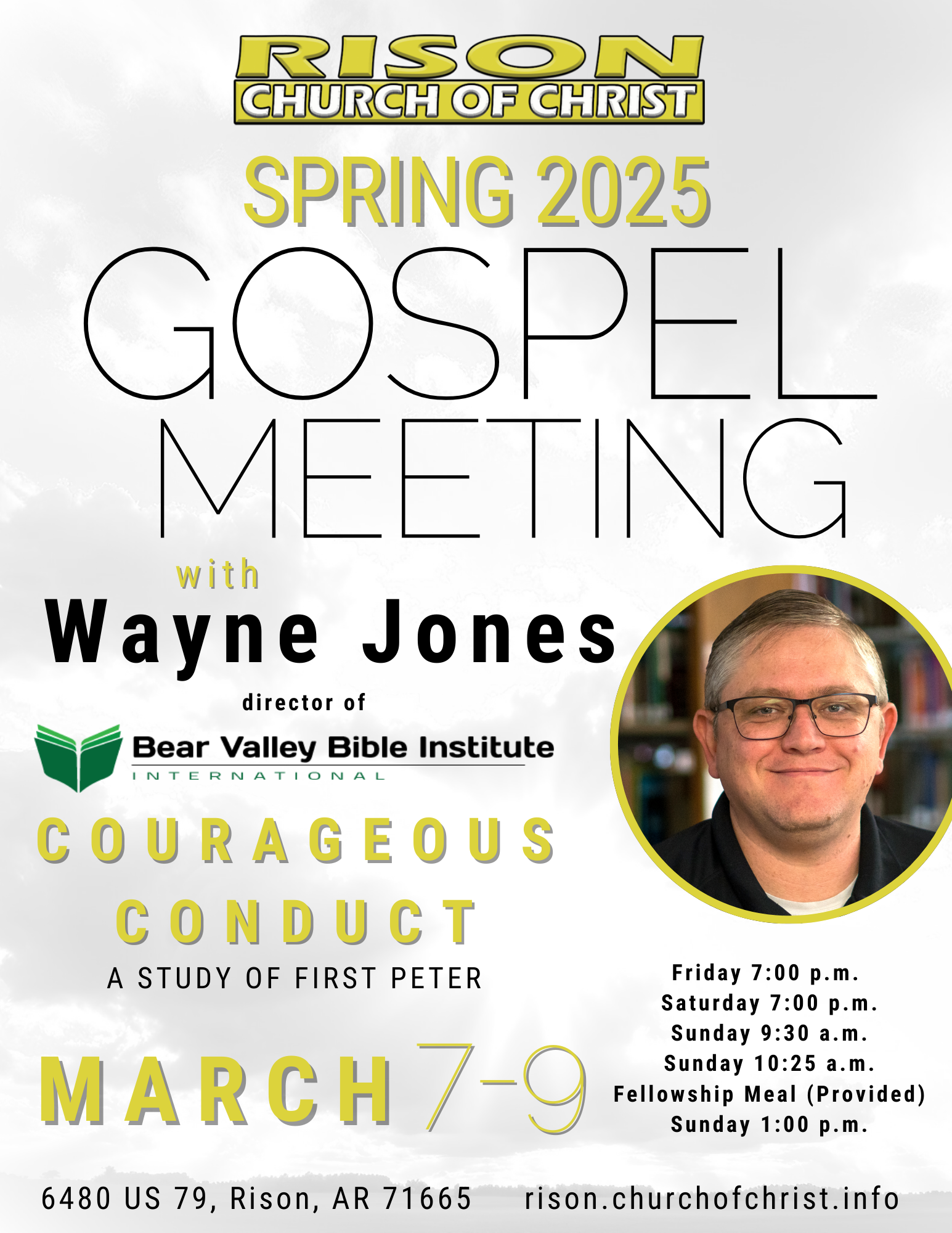 Gospel Meeting March 7-9 at Church of Christ