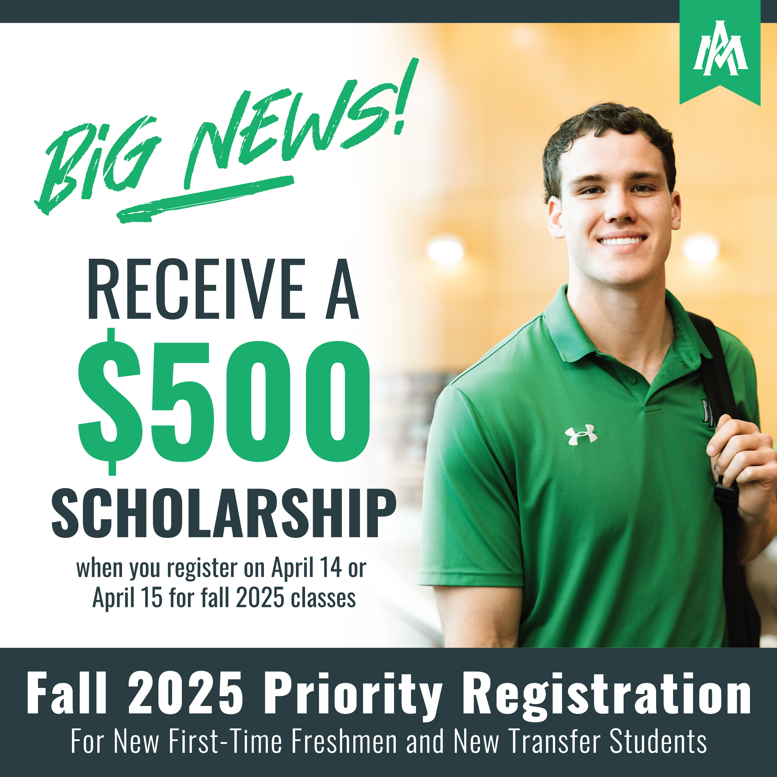 UAM To Offer $500 Scholarships for Priority Registration
