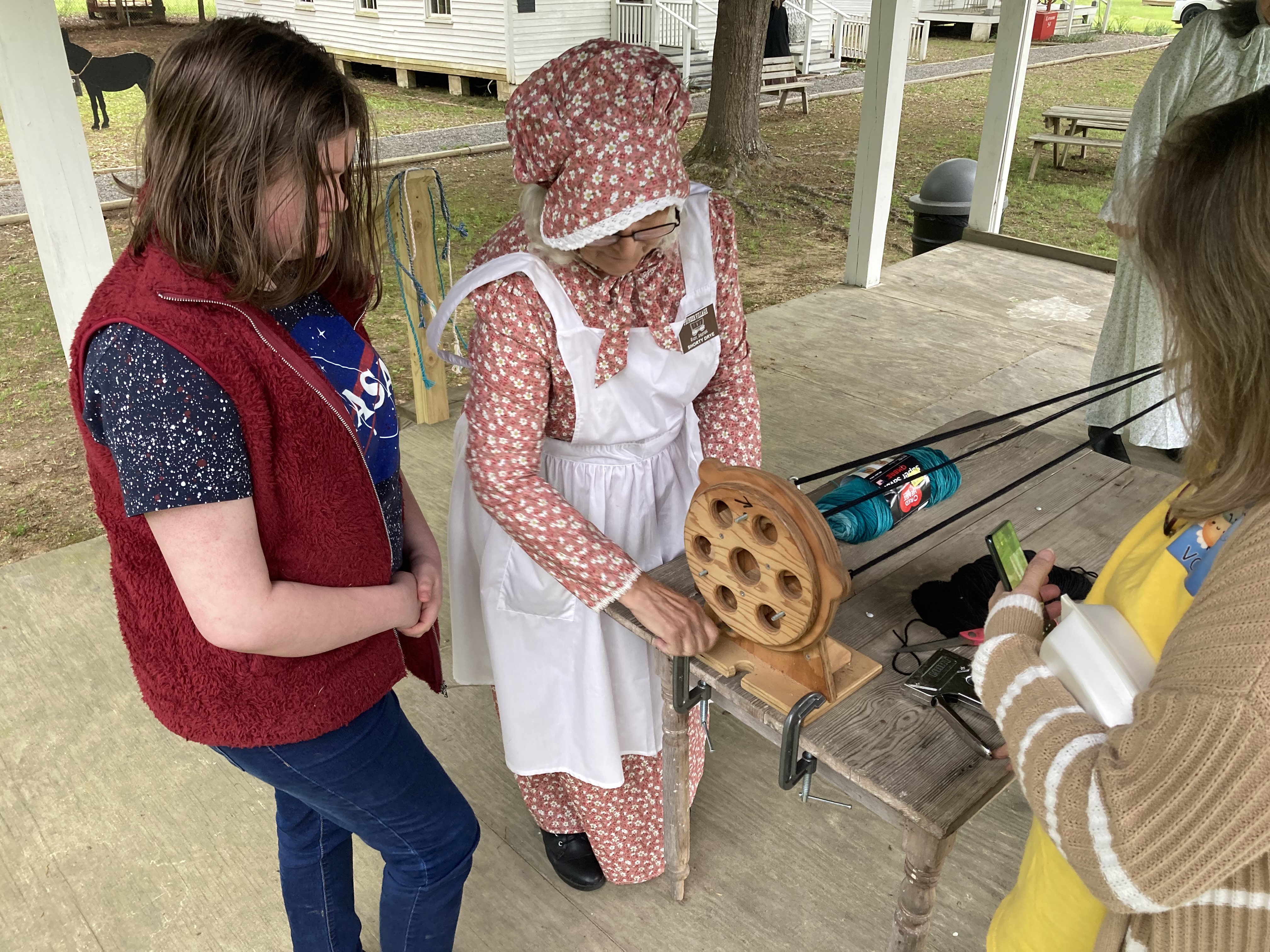 ROPE MAKING - Pioneer Village volunteer Shorty Drye demonstrates the skill of rope making at the 2024 Pioneer Crafts Festival. This year’s festival is set for Saturday, April 19. (Herald File Photo)