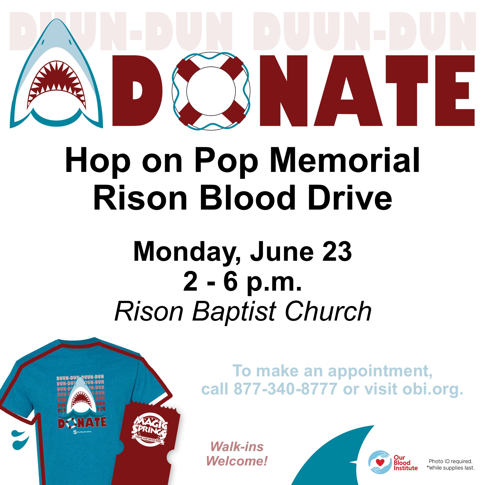 Hop on Pop Blood Drive