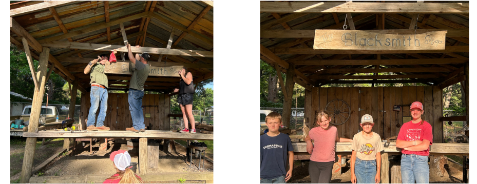 BLACKSMITH CLUB USING SKILLS AT PIONEER VILLAGE