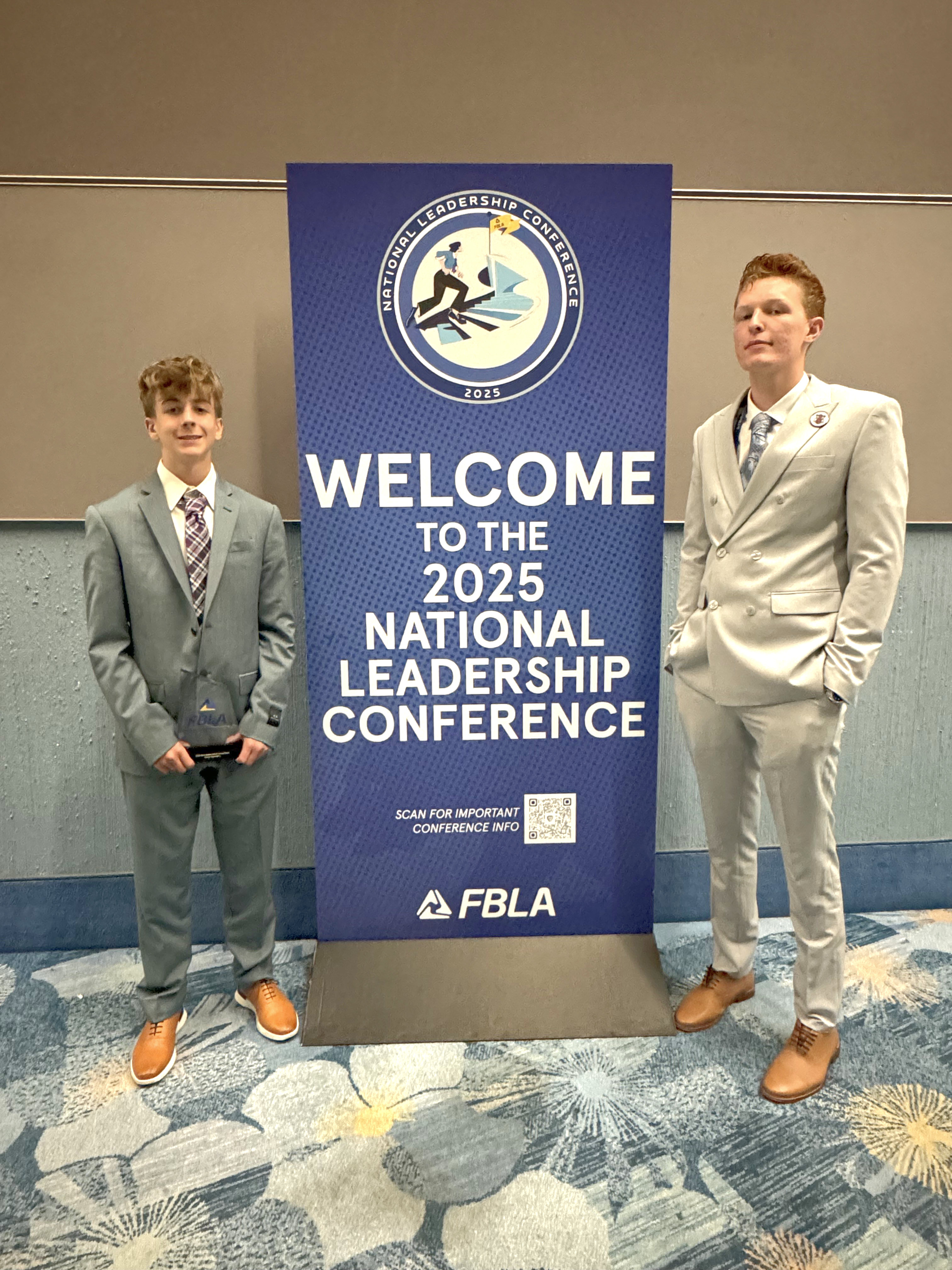 Woodlawn High School Students Brit Swan (left) and Ben Sowrheaver (right) attended the FBLA National Conference