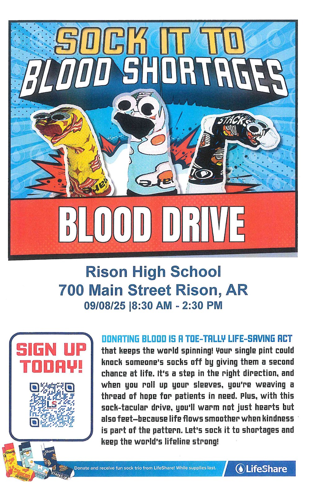 Blood Drive Monday At Rison School