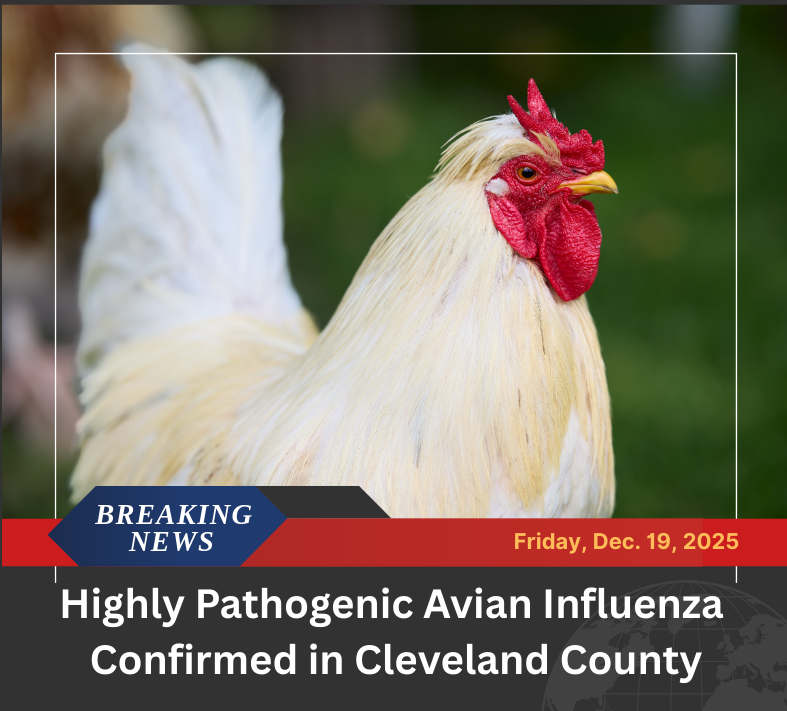 Highly Pathogenic Avian Influenza Confirmed in Cleveland County