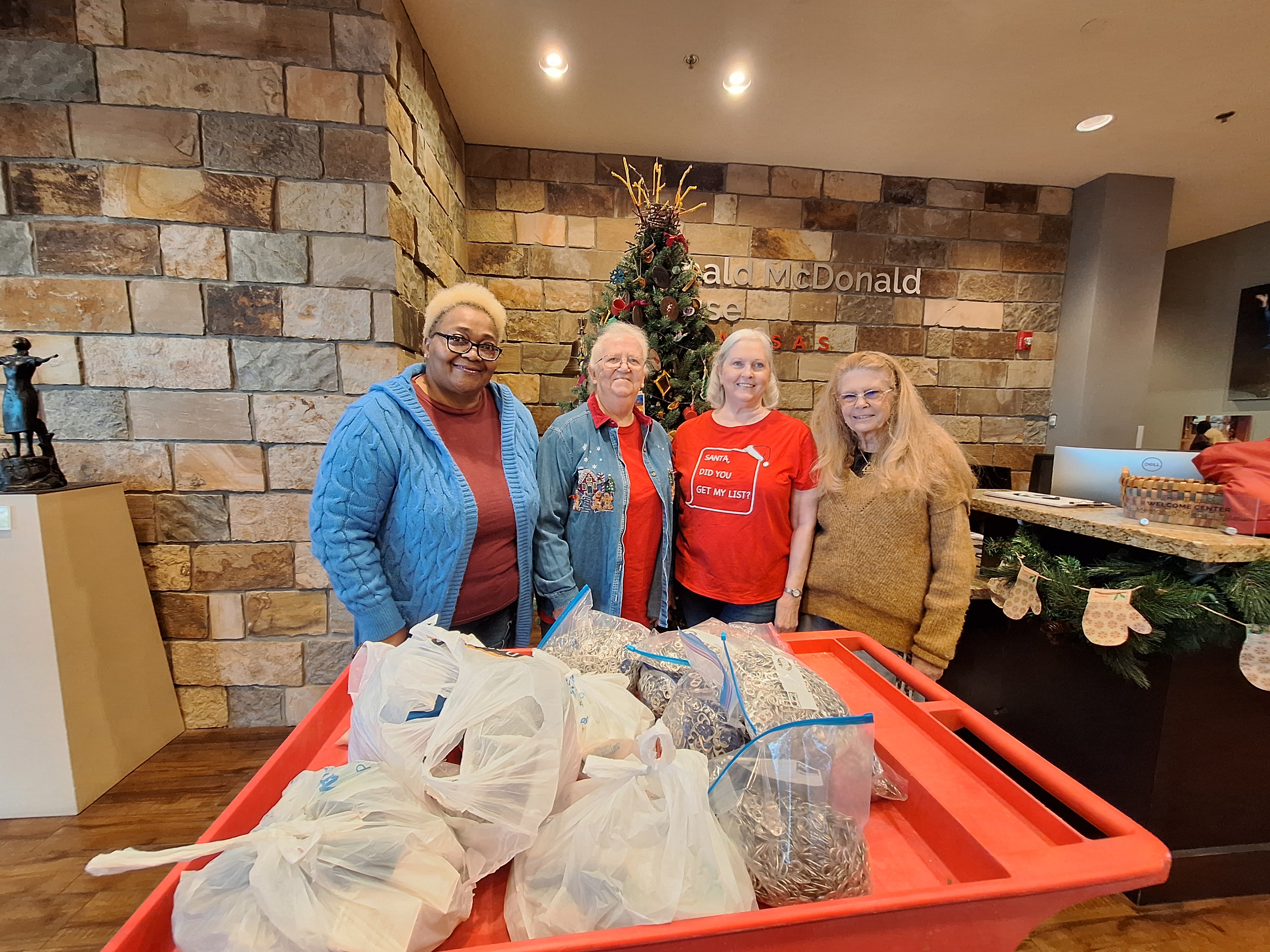 Pictured at the Ronald McDonald House: Sheila Jackson, Martha Lockhart, Kaye Green, Karen Bell Fox.