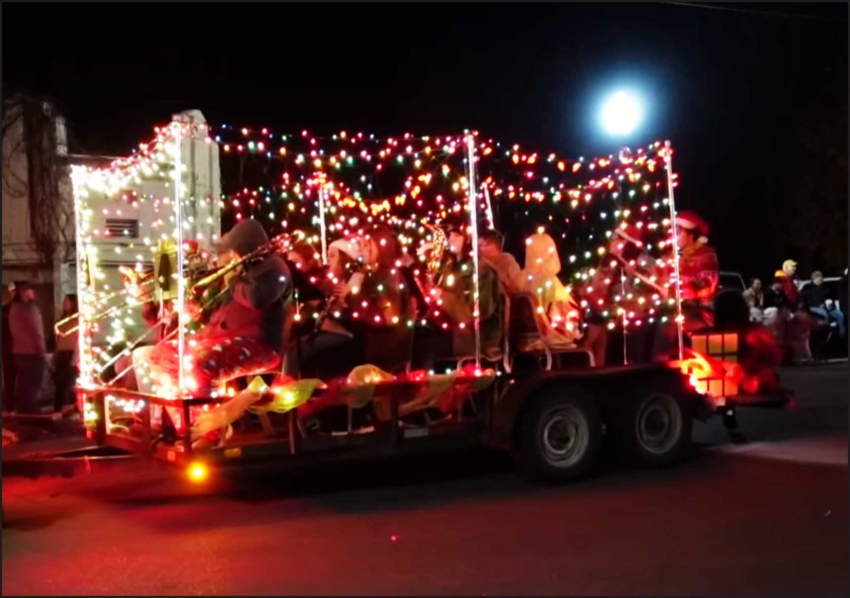 CHRISTMAS PARADE THURSDAY - In this December 2024 file photo, the Rison High School Band performs on a float in Rison Shine’s annual Cleveland County Christmas Parade. The 2025 parade will be held this Thursday, Dec. 11 beginning at 7 p.m. Gateway Bank will sponsor cash prizes to the best floats and bicycles.