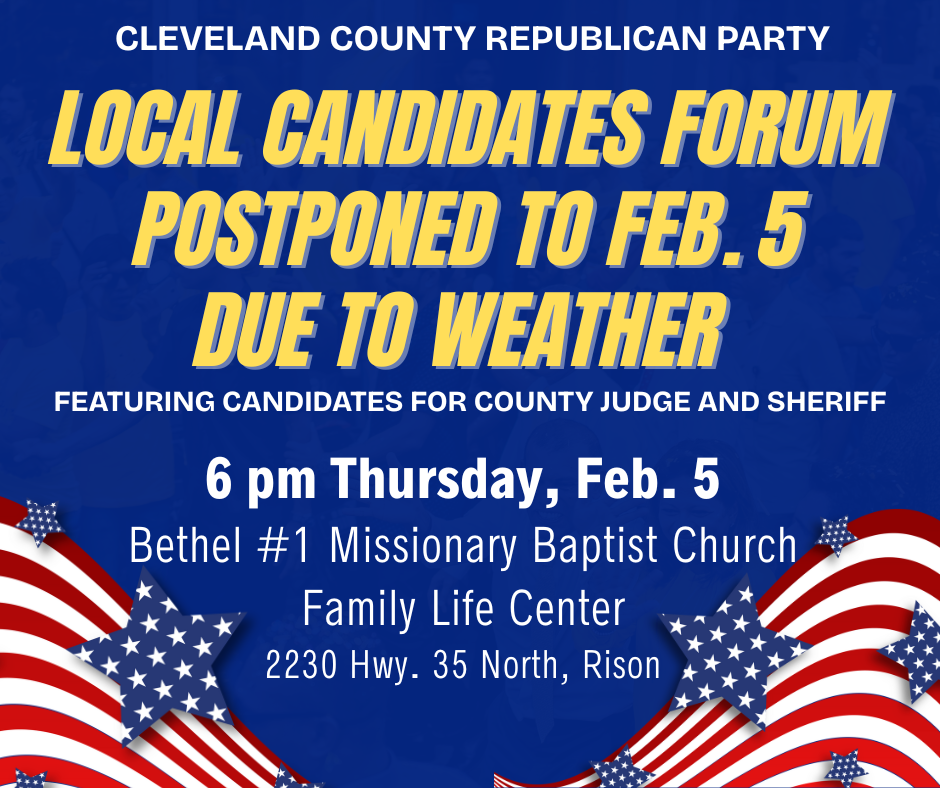 Political Forum Postponed to Feb. 5
