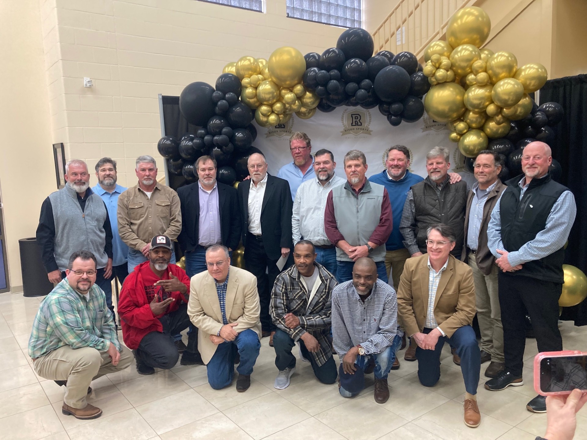 Those members of the 1990 Rison Wildcat state championship football team attending the Rison Sports Hall of Fame induction were (not in order) Chris Brandon, Floyd Harper, Jim Knowles, Ryan Reed, Greg Hyatt, Jason Reed,  and Thomas Powell; juniors Brad Phillips, Jonathan Young, Pat Williams, Clarence Parker, Chad Rawls, Chris Sandine, Steven Loyd, and sophomores Daniel Fore, Davy King, Brian McKinney and Jerome Brandon. Head Coach Mark Whatley and defensive coordinator Blair Brown also attended.