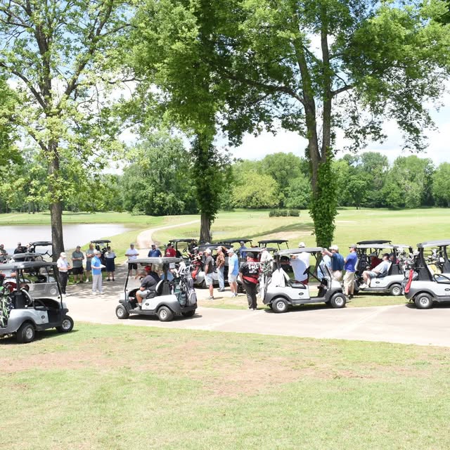SECOND ANNUAL TOURNAMENT - The second annual Bobby Lee Terry Memorial Golf Tournament has been set for Saturday, May 2 at Harbor Oaks Golf Course in Pine Bluff. This photo from the inaugural event shows the number of golfers in attendance.
