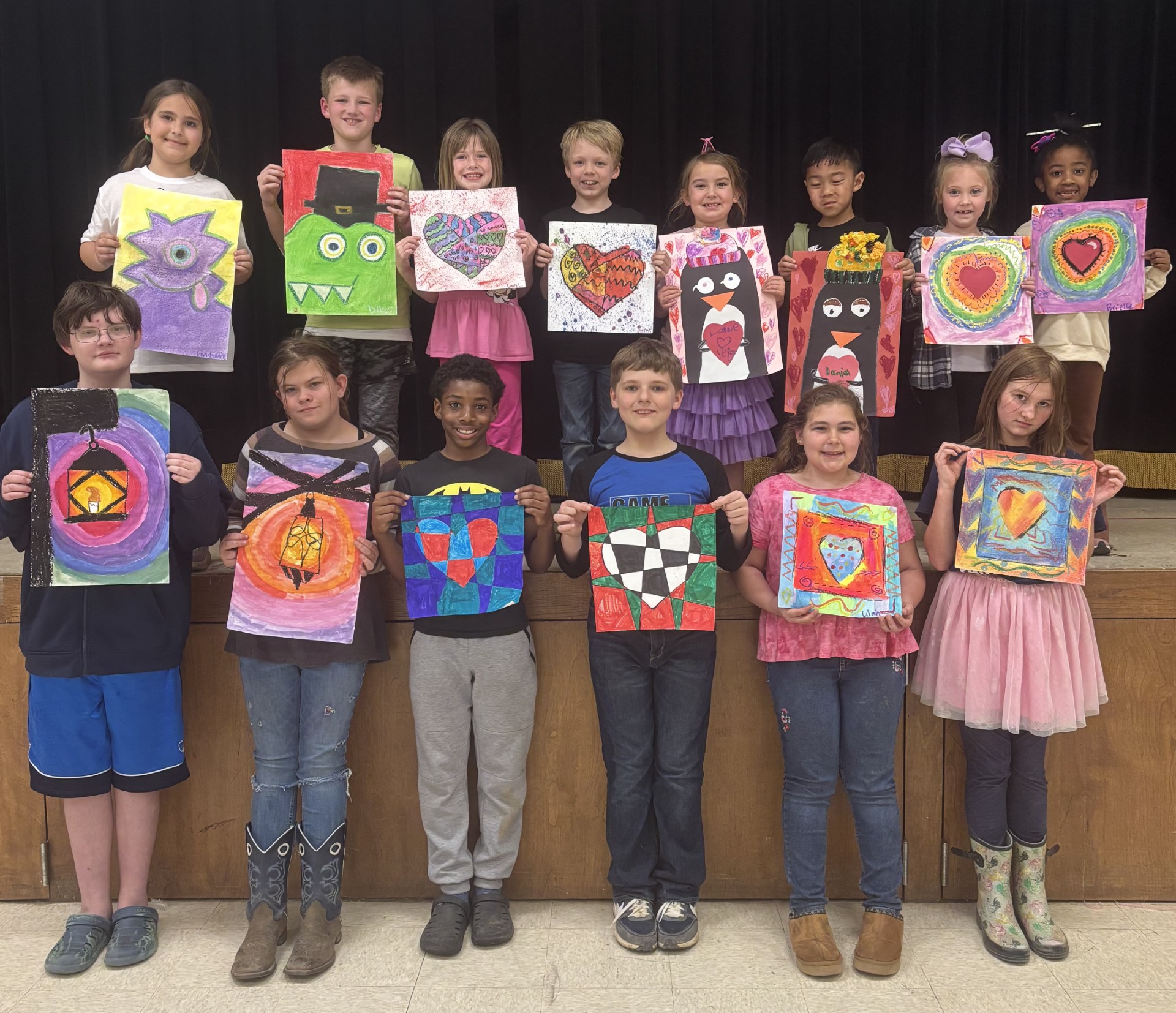 Bottom row, left to right: Jeremiah Walls, Kodi Hickerson, Kyrell Newsom, Dalton Phillips, Lilah Tidwell, Rhynlee Carnes. Top row, left to right: Constance Slaughter, Dillon Reed, Lucy Leopard, Forrest Oliver, Lannie Rhodes, Daniel Thang, Logan Prescott, Brielle Caldwell.