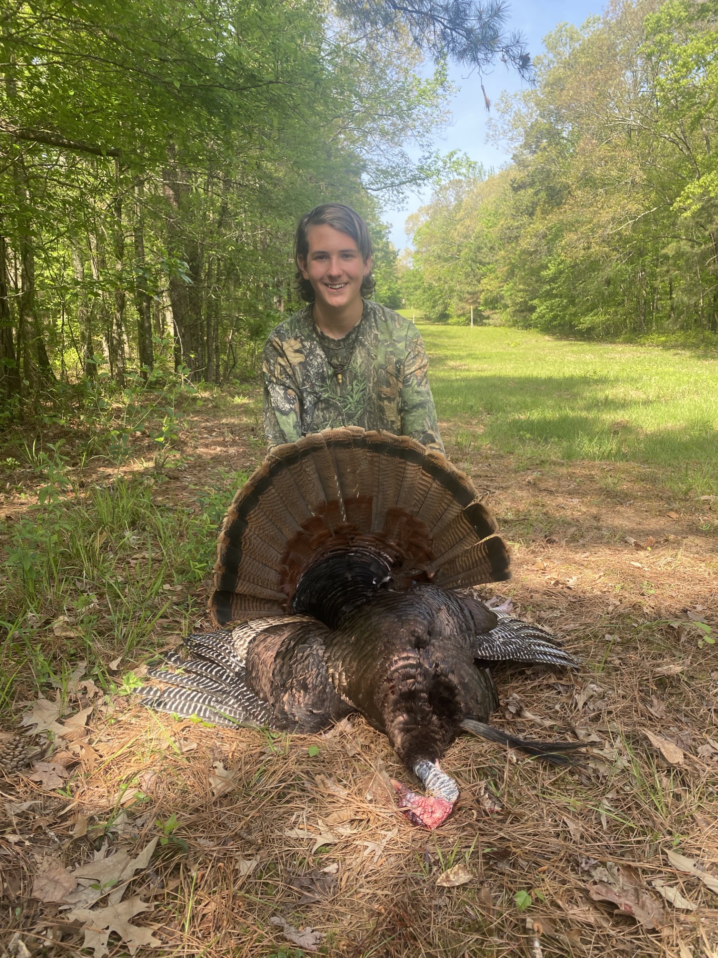 Archer Davis got this turkey Saturday morning, April 11. It has an 11 inch beard and spurs that are 1 1/4 inch long.