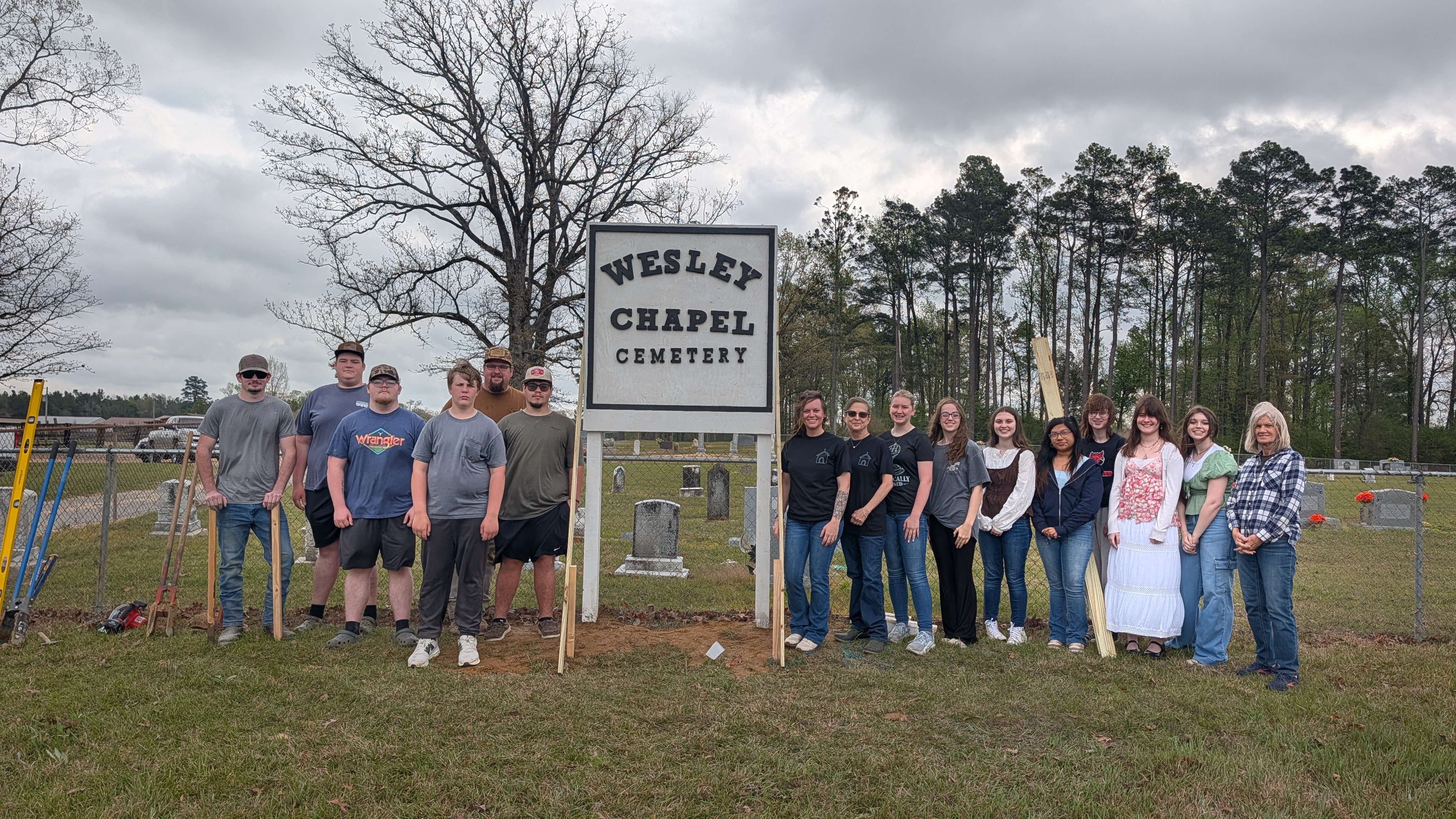 New Sign at Wesley Chapel Cemetery