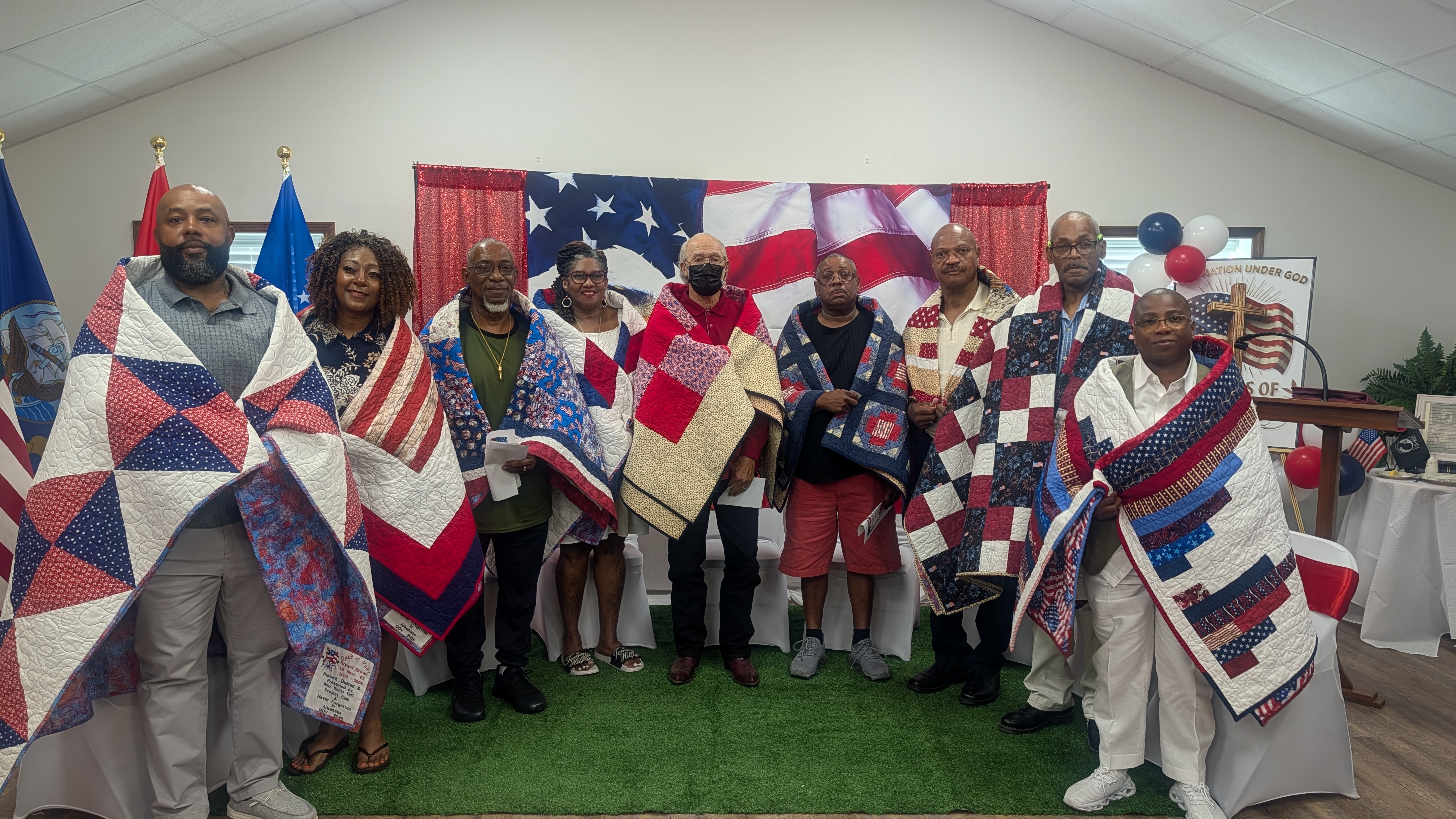 Pictured left to right: Bryant Brown, Natalie Brown, David Dixon, Vanita Fountain, Aubrey Goodwin, Michael McLemore, Donald Roshell, Reginald Roshell and Shelby Stocker.