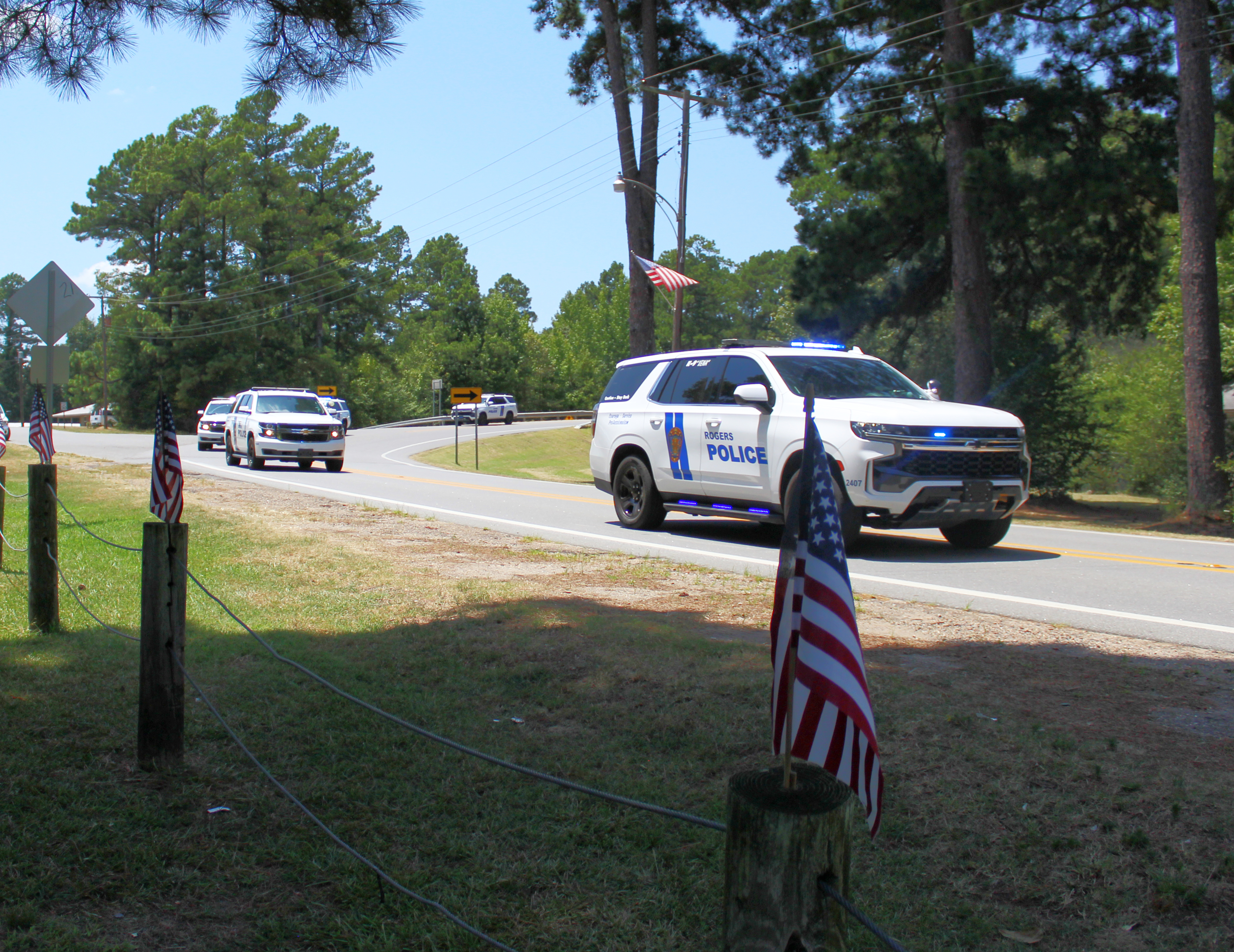 Rogers Police Pay Respects to Fellow Officer