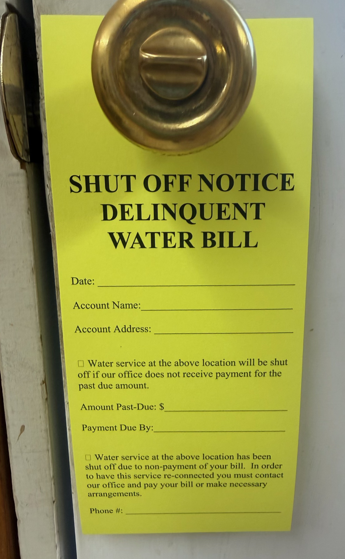 Delinquent Notice