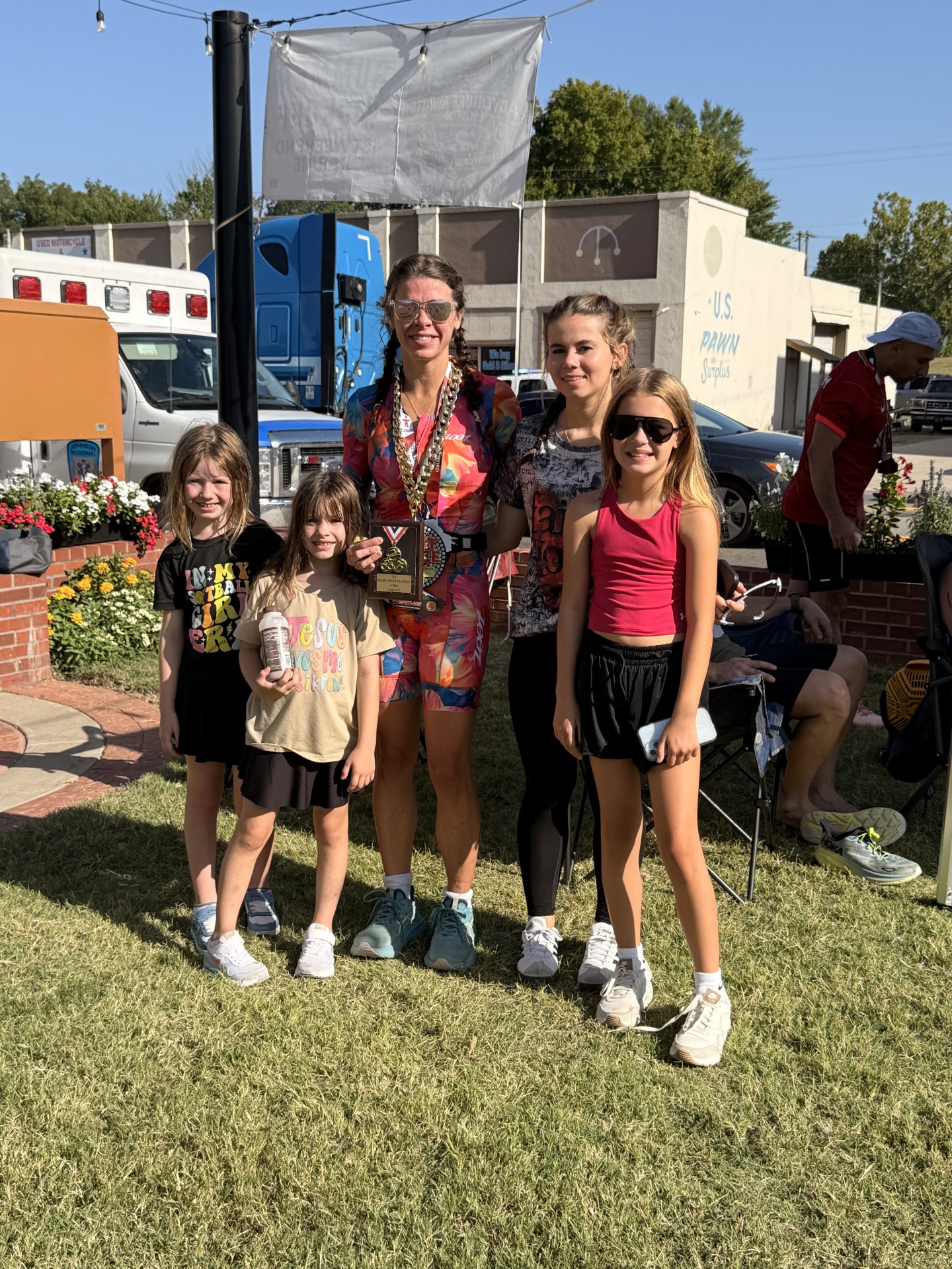 Pictured left to right are Lucy Leopard, Wesleigh Leopard, Lauren Threlkeld, Harleigh Threlkeld and Brooksie Leopard. (Submitted by Sassy and Papa Les)