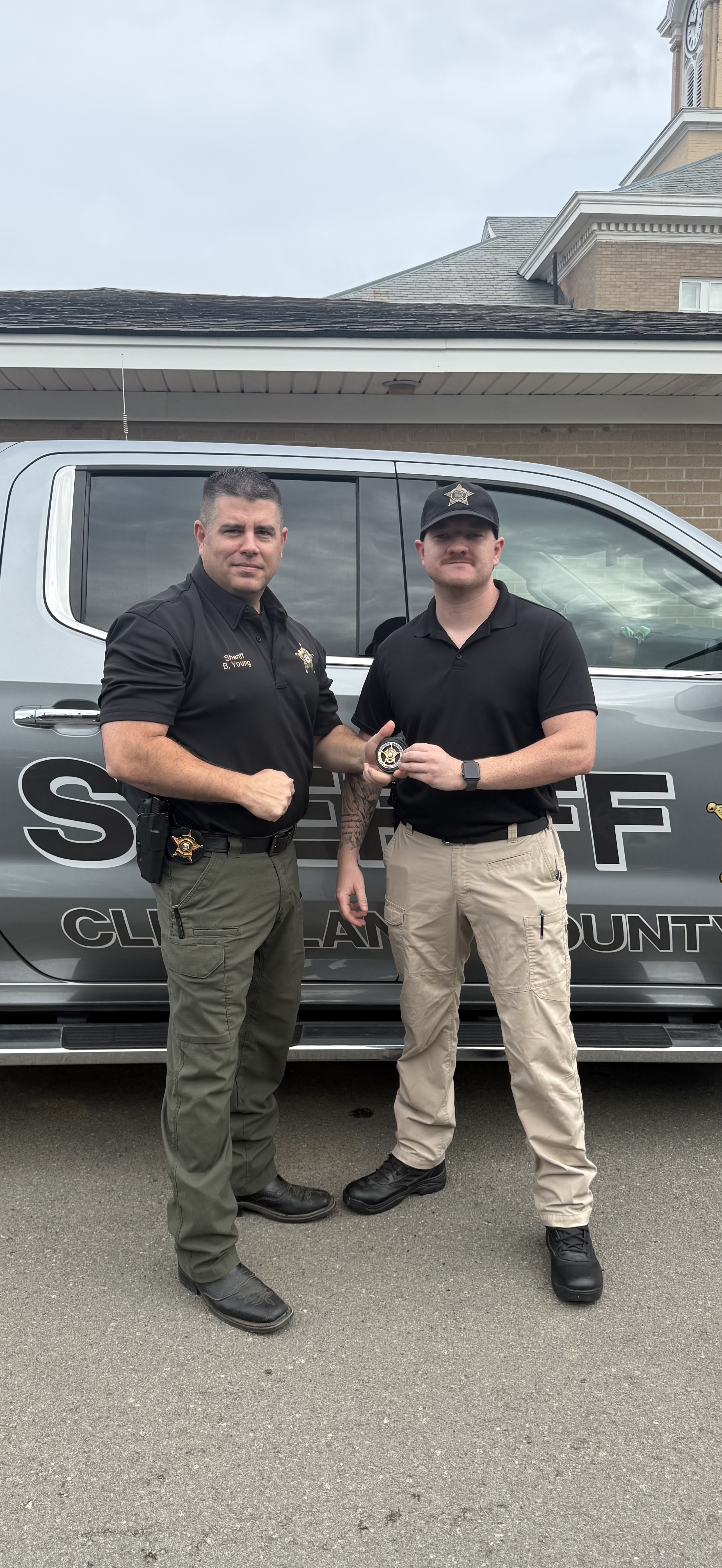 Lt. Brad Young with Trevor Monk