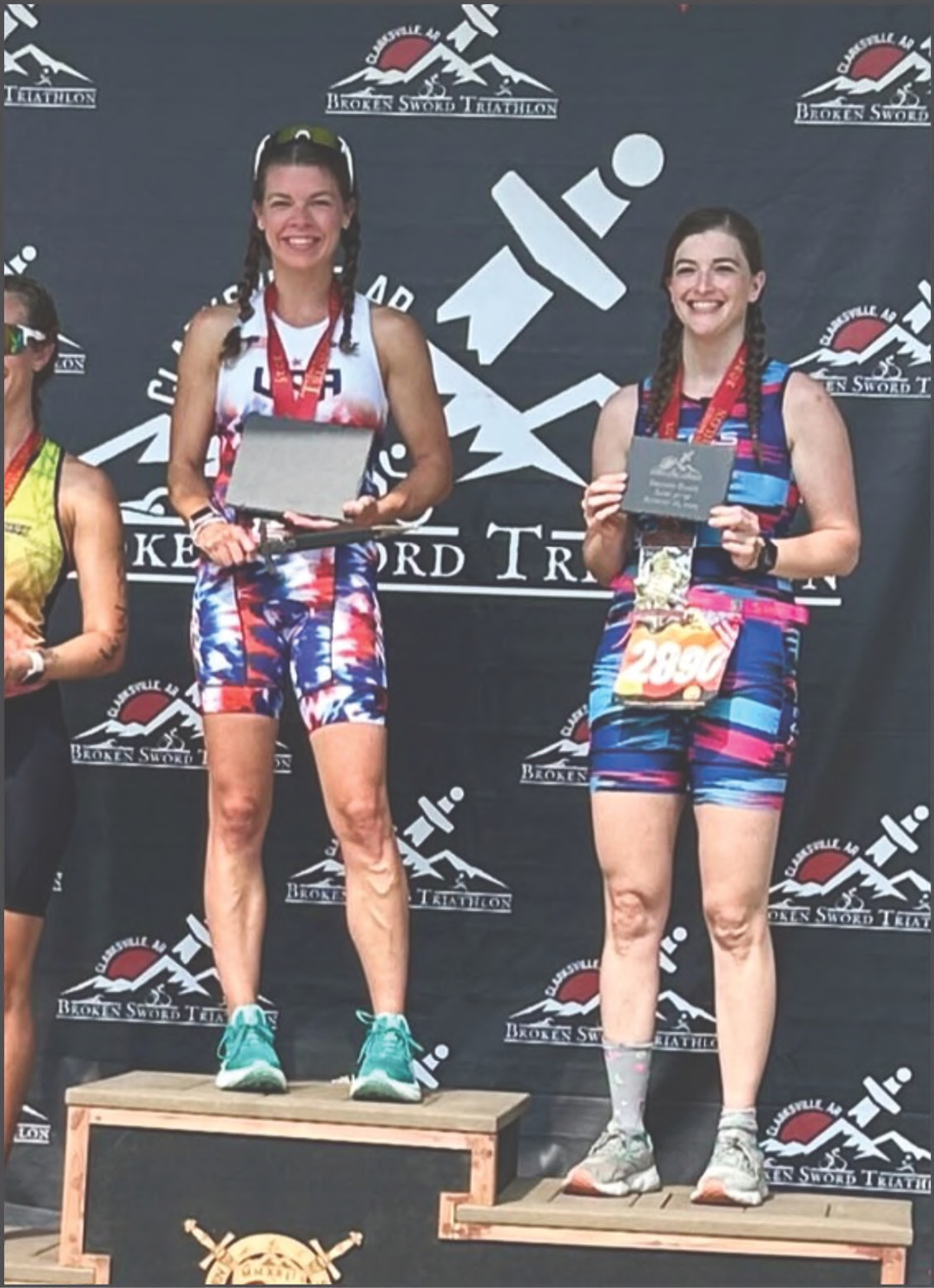 Lauren Threlkeld (left) and Julia Meyer (right), both of Rison.