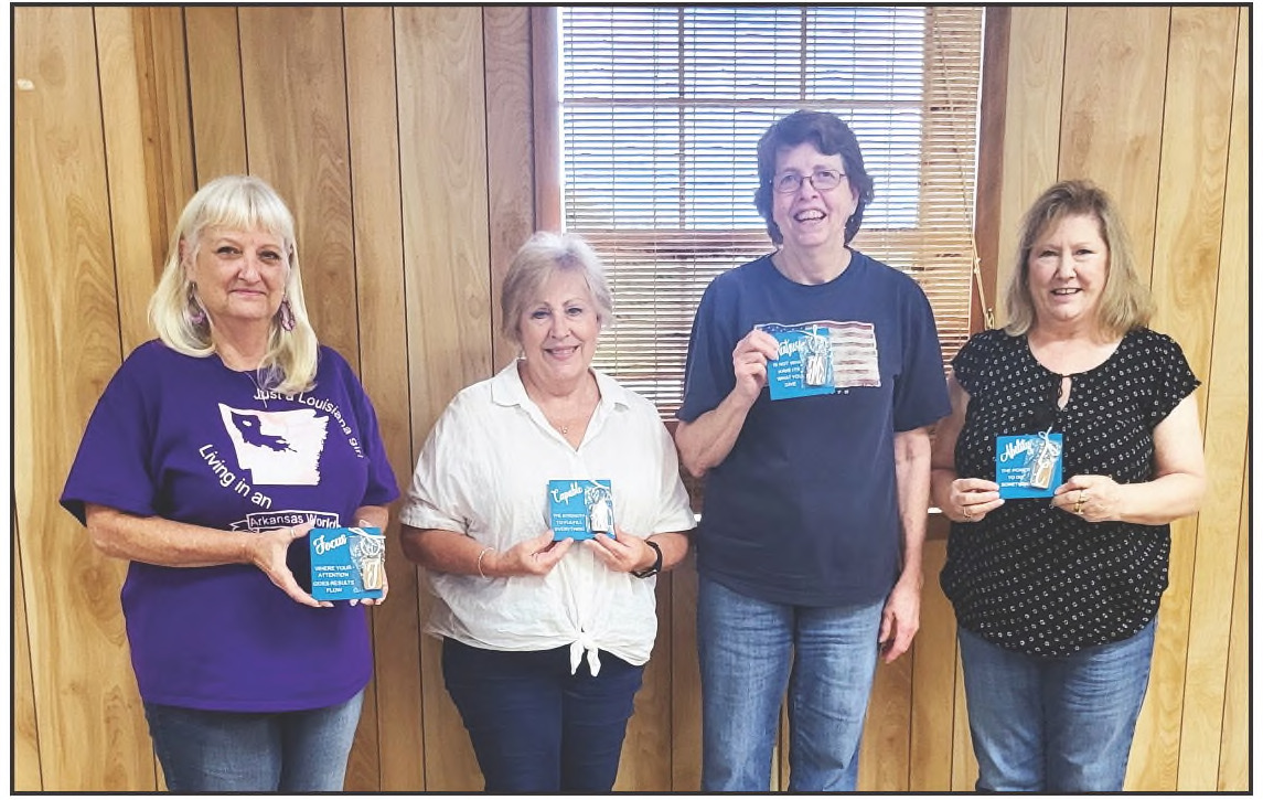 Y CLUB MEETS, RECEIVES CART - On July 9, the 'Y' Extension Homemakers Club held its monthly meeting. Several items were discussed, and many projects and events were planned for the upcoming months. New officers were installed: President Mary Vallance, Vice President Connie Smith, Secretary Treill Meeks, and Treasurer Kay Mitchell. In loving memory of Eathel Meeks, a longtime member of the 'Y,' her son, Richard Meeks, donated a handmade cart to the organization.
