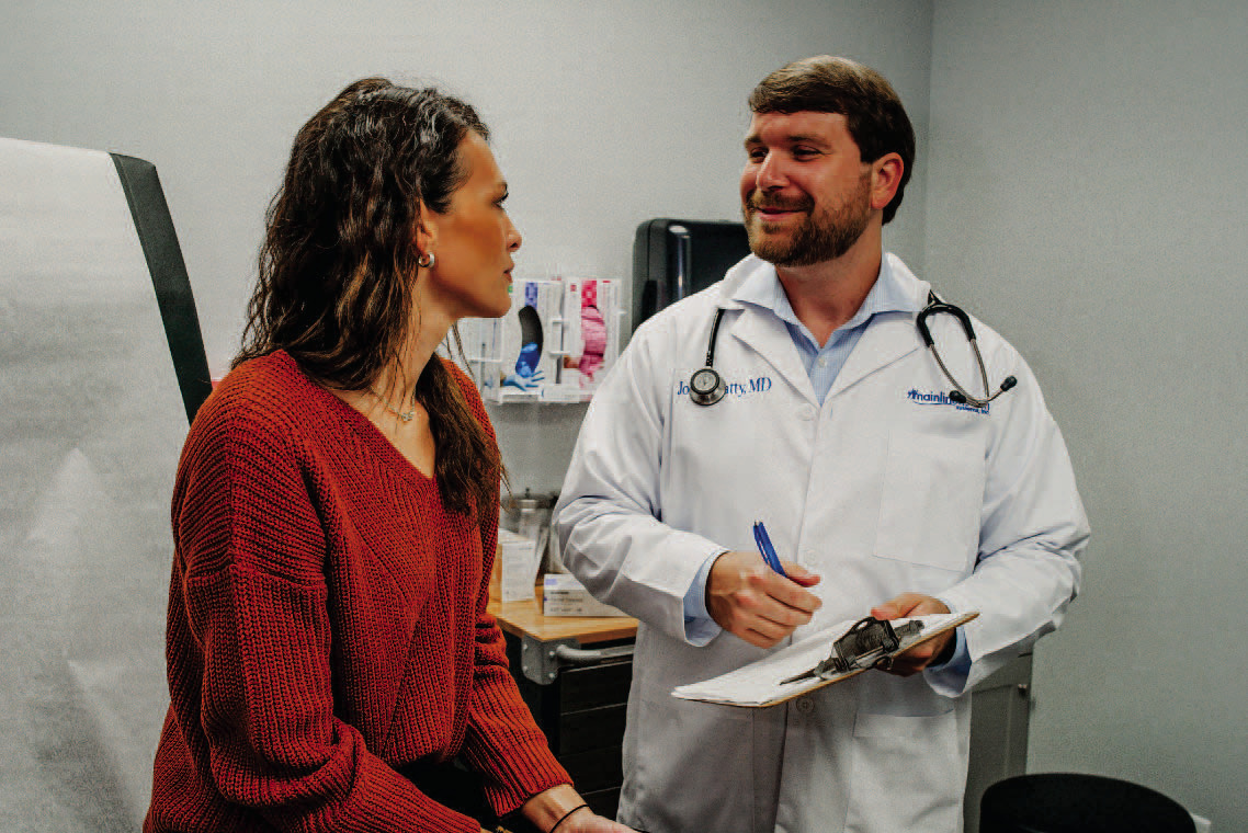 Dr. John Austin Beatty (right) with Mainline Health Systems