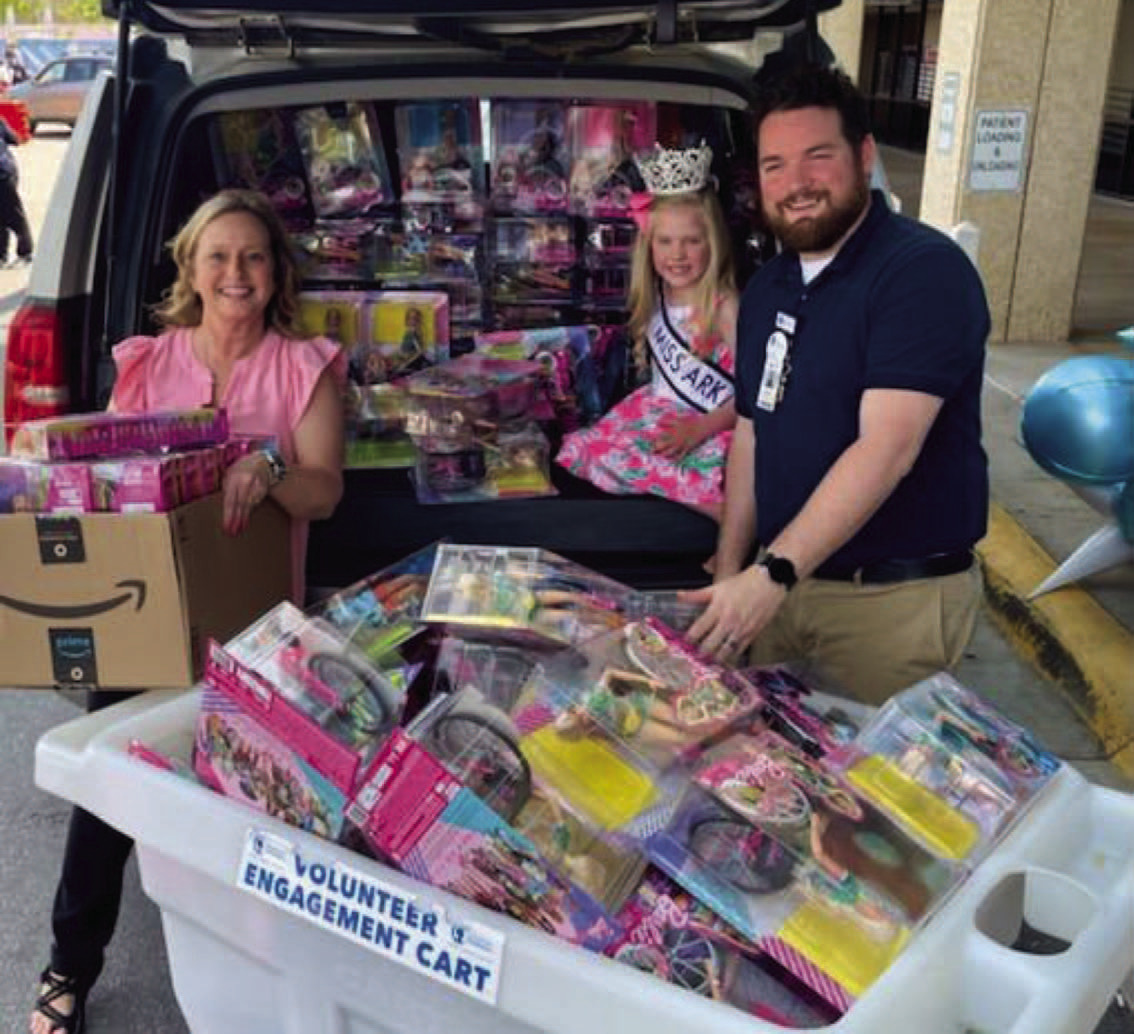 Fancy Nancy Takes Handicap Barbies to Arkansas Children's Hospital