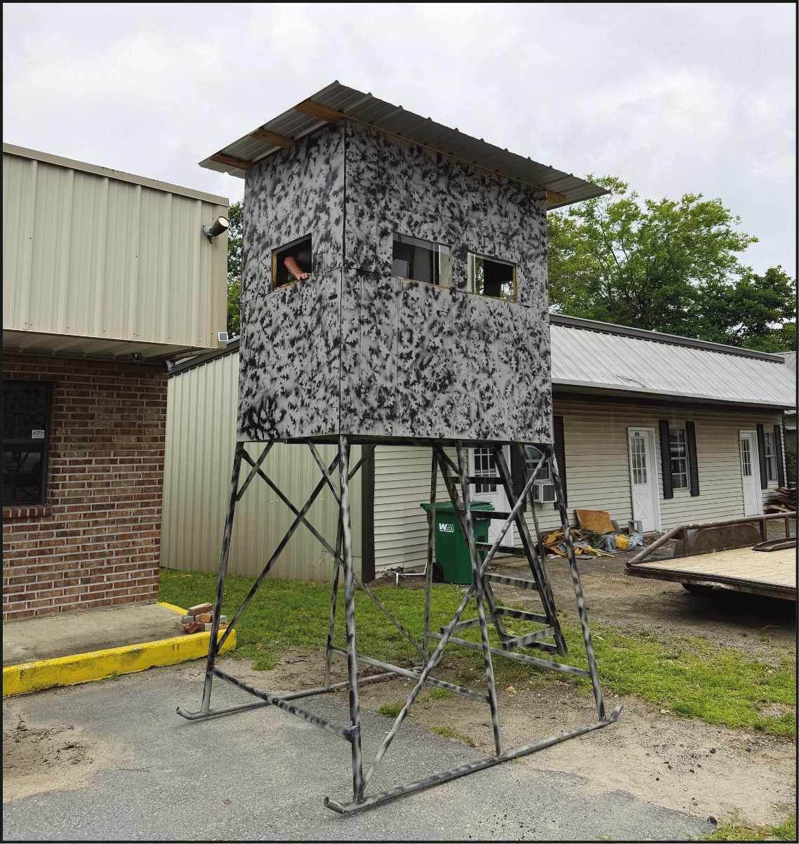 Deer Blind on display at Rison City Hall