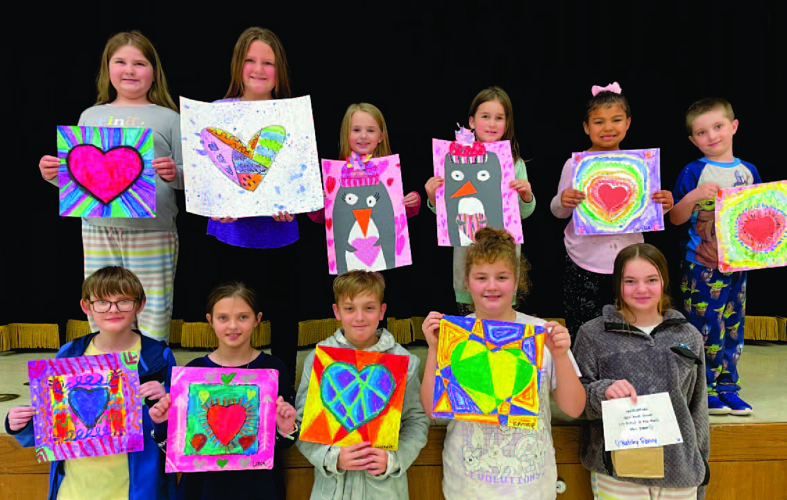 RISON ELEMENTARY FEBRUARY ARTISTS OF THE MONTH - Top row, left to right: Zoe Ferguson, Reece Varnell, Emma Brown, Aliana Coleman, Paislee Ercanbrack, Easton Gambill; Bottom row, left to right: Jeremiah Walls, Laci Billings, Garrett Van Housen, Kenzie Power, Natiley Raney (Not Pictured: Scarlett Womble, Sarah Kay Vallance, and Jason Mallow ).