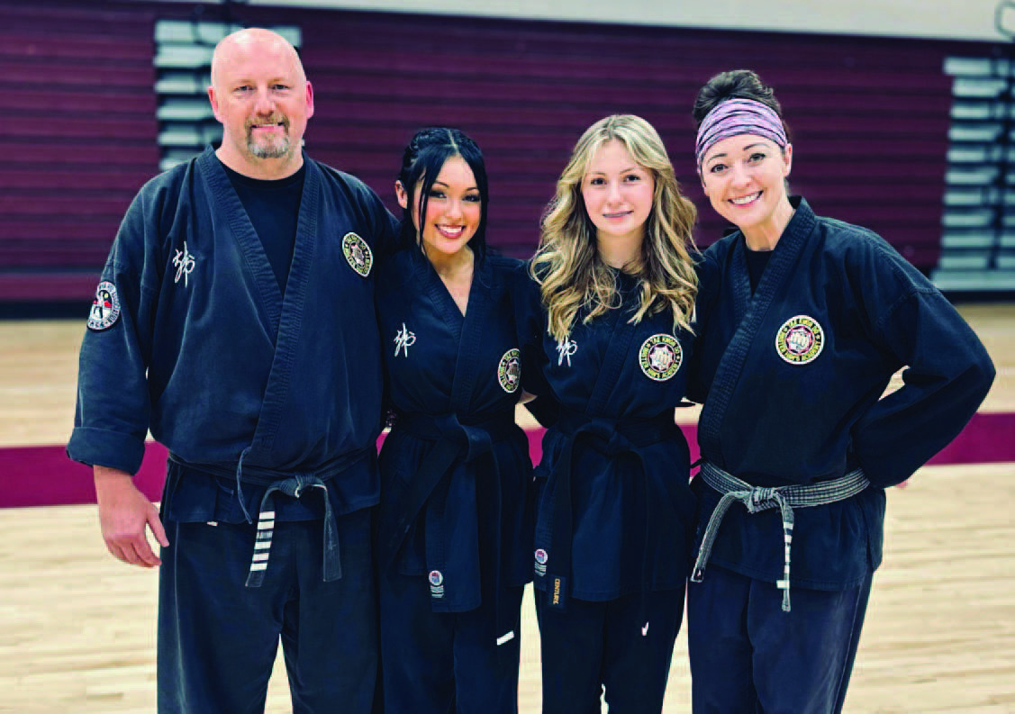 MARTIAL ARTS CLASSES IN RISON - Master Jeremy Fox is bringing Grandmaster Han's Martial Arts classes back to Rison on Thursdays at 6 p.m. at the Rison Church of Christ. Classes teaching Youn Wha Ryu are open to all ages. Pictured are Fox, daughters Madison and Brooklyn, and wife Holly, also a Master of Martial Arts. The parents are six-degree black belts and daughters are first-degree. (Photo courtesy of Jeremy Fox)