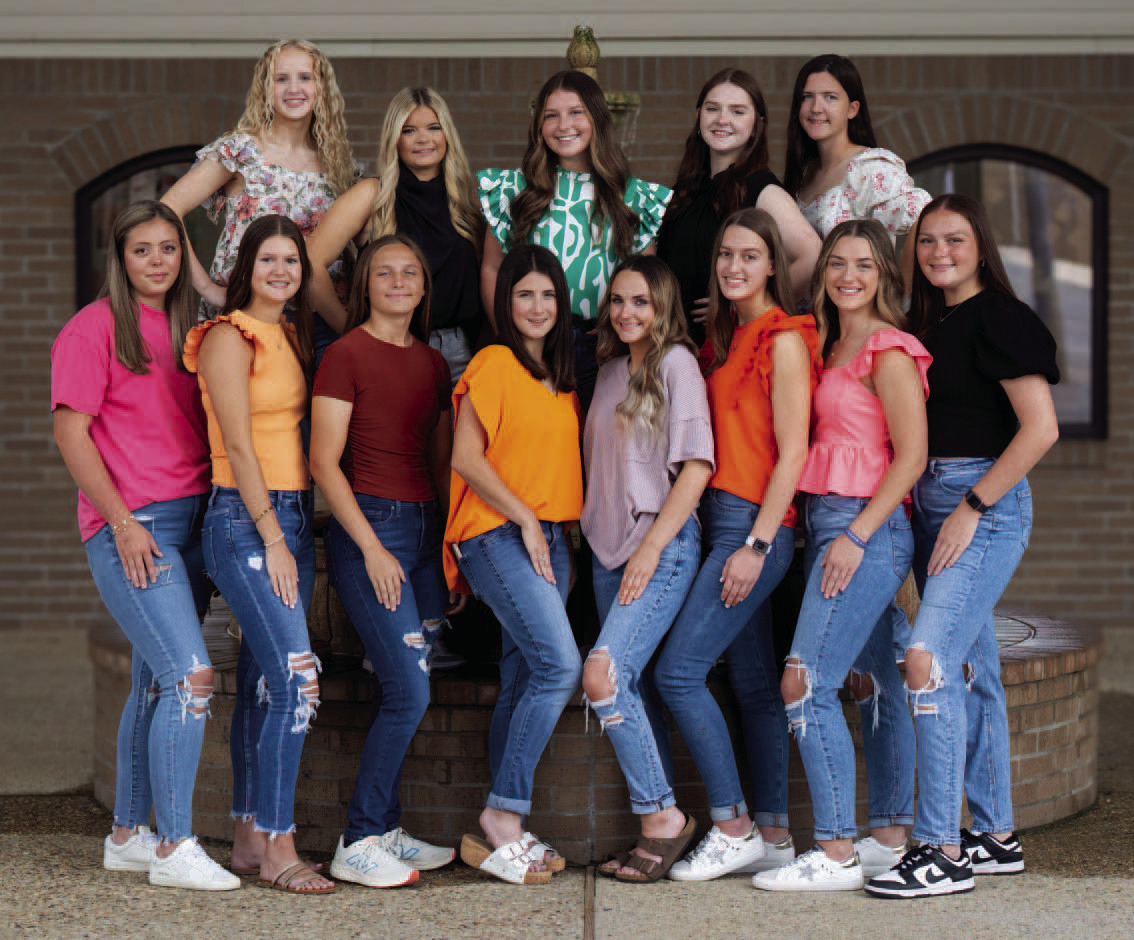 WOODLAWN HIGH SCHOOL HOMECOMING COURT - Pictured is the 2024 Woodlawn High School Homecoming Court. Front row: Kennedie Fryer, Kathryn Dixon, Lilly Jo Bradley, Chloe Place, Emily Ashcraft, Annie Davidson, Sarah Beth Melhorn, Lillie-Faye McWhorter, Back row: Grace Holland, Presley Bradshaw, Lily White, Taylor Beatty, Kaycee Davis.
