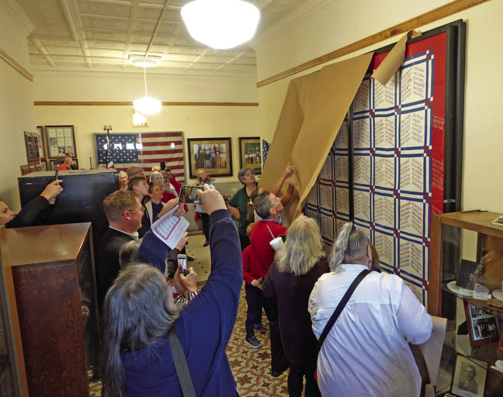 World War II Quilt Unveiled at Courthouse, Saturday, Nov. 11.