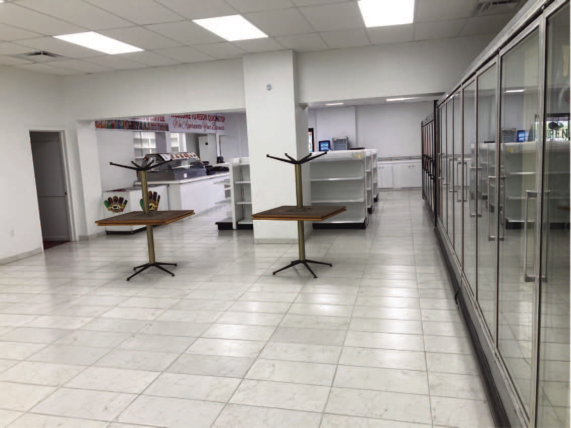 RISON QUICKSTOP TO OPEN SOON - This interior shot taken earlier this week inside the newly renovated Rison Quickstop at 102 Magnolia Street (Hwy. 35) in Rison shows the seating area that will be inside the store as well as the larger counter space in the background. Uday Gaddam said he would be opening the store once the inventory arrives.