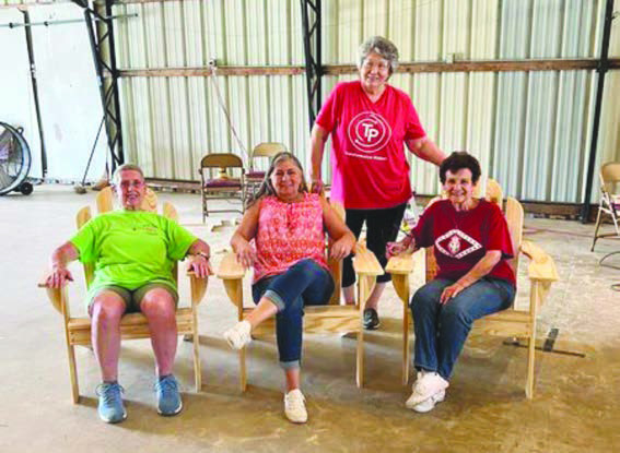 WOODWORKING AT THE PIONEER VILLAGE - Last week, the Cleveland County Extension Service hosted another wood workshop at Rison’s Pioneer Village. The Extension Agents would like to thank to Mr. Keith Gresham for instructing, and Billy and Marty Bowlin for helping. Thanks also to Pioneer Village for use of their facilities and to Hixson Lumber Company for donating the wood. Five students worked hard and had fun doing it. Pictured are Donna Best, Debbie James, Kay Richardson and Sarah Payton.